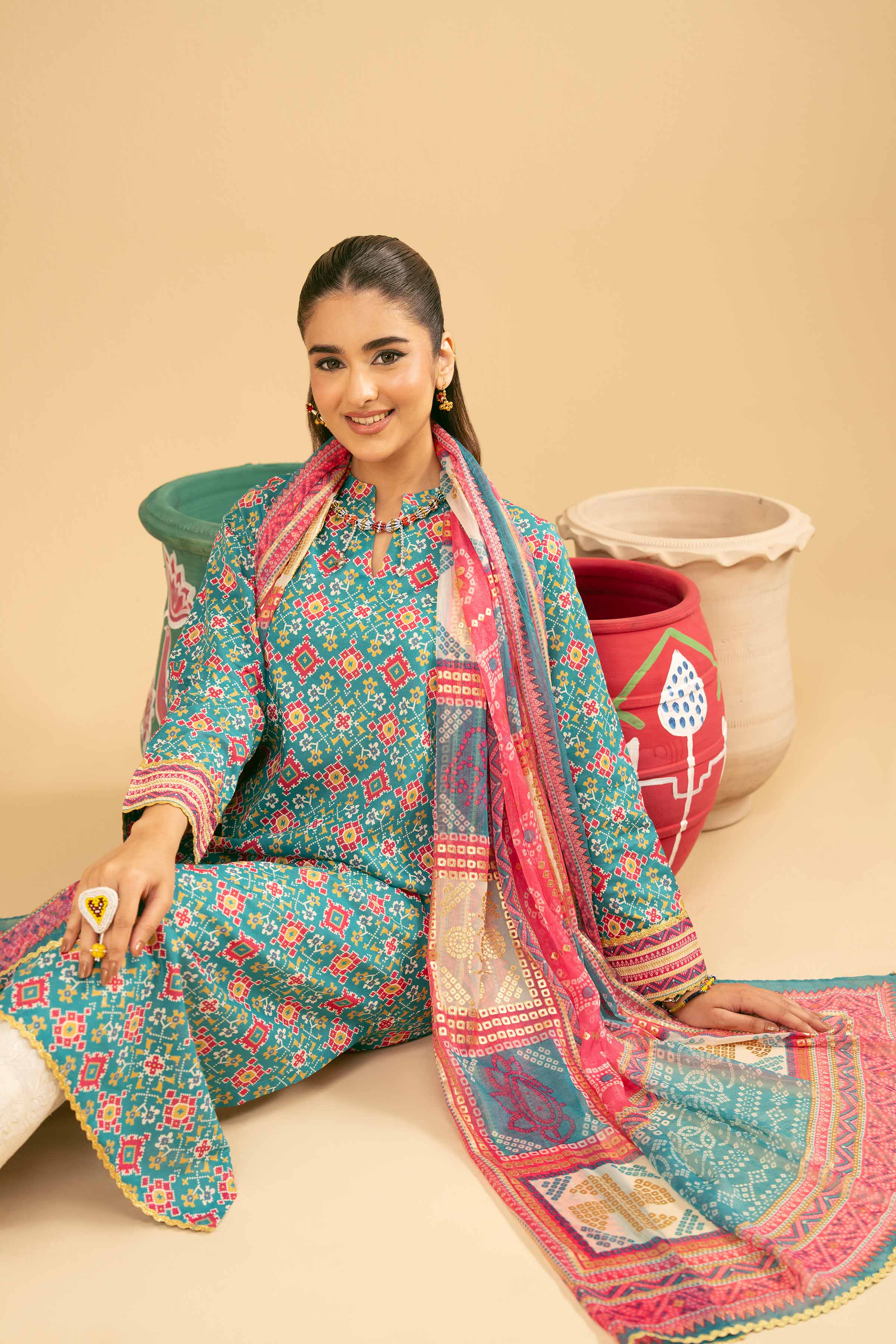 2 Piece - Printed Suit - PE25-259