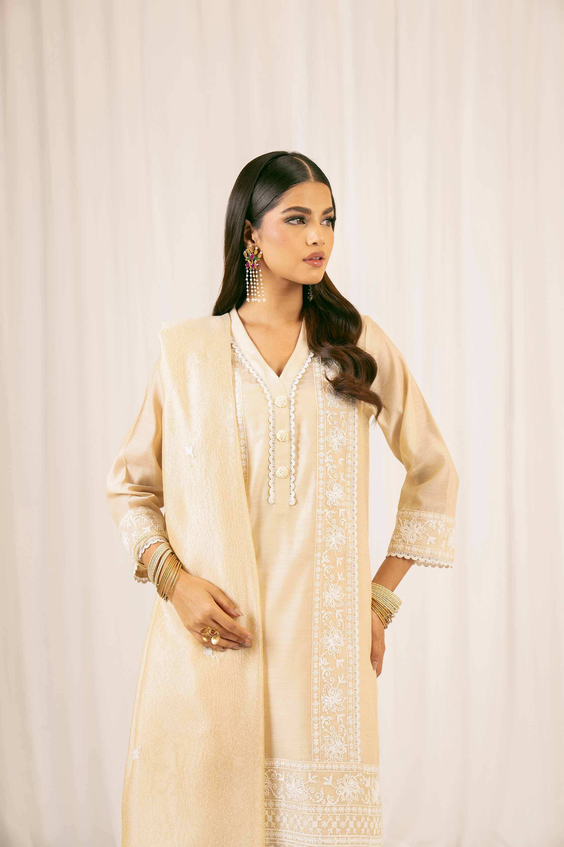 3 Piece - Embroidered Suit - PFE25-30