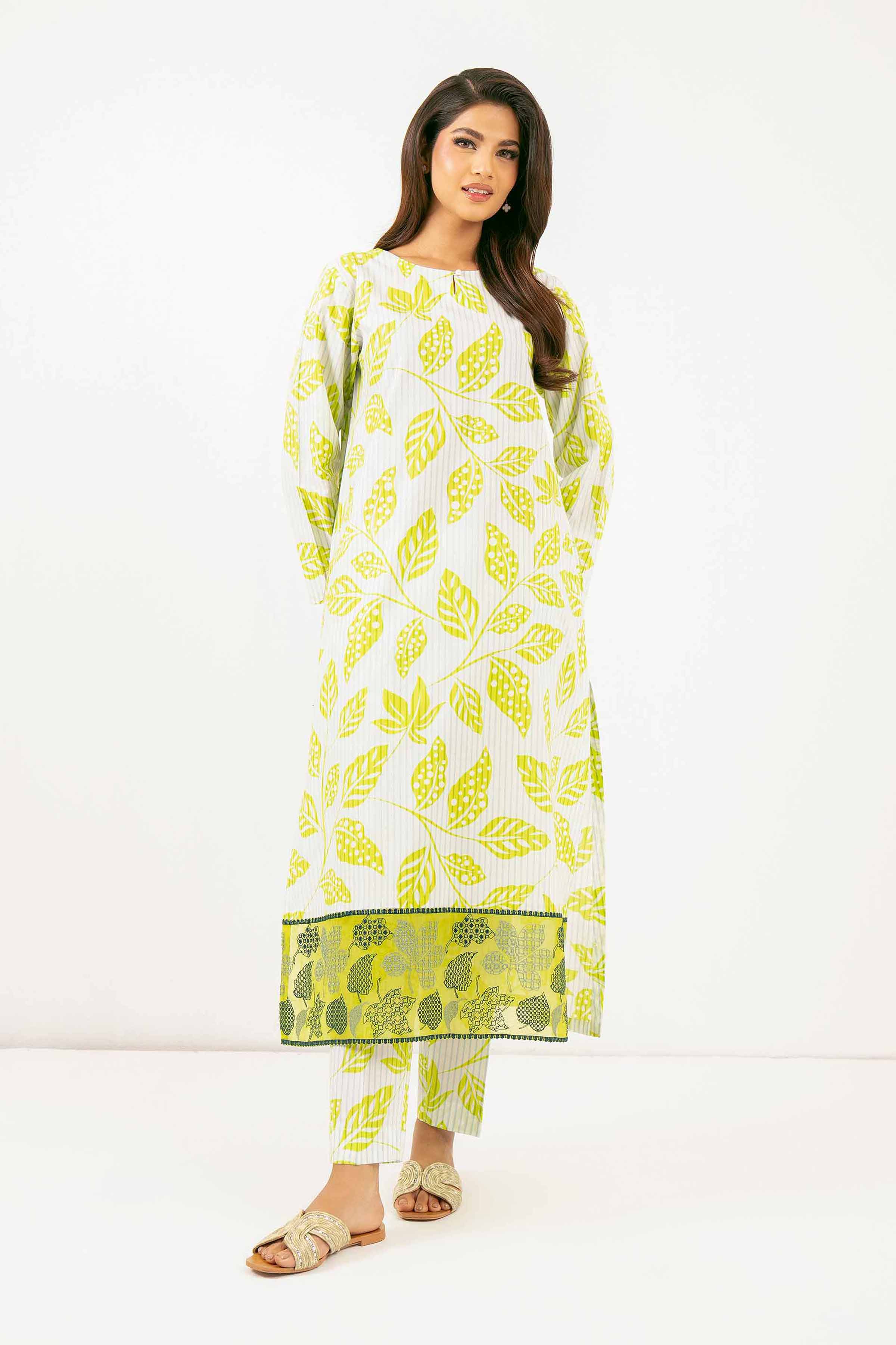2 Piece - Printed Embroidered Suit - PE25-330