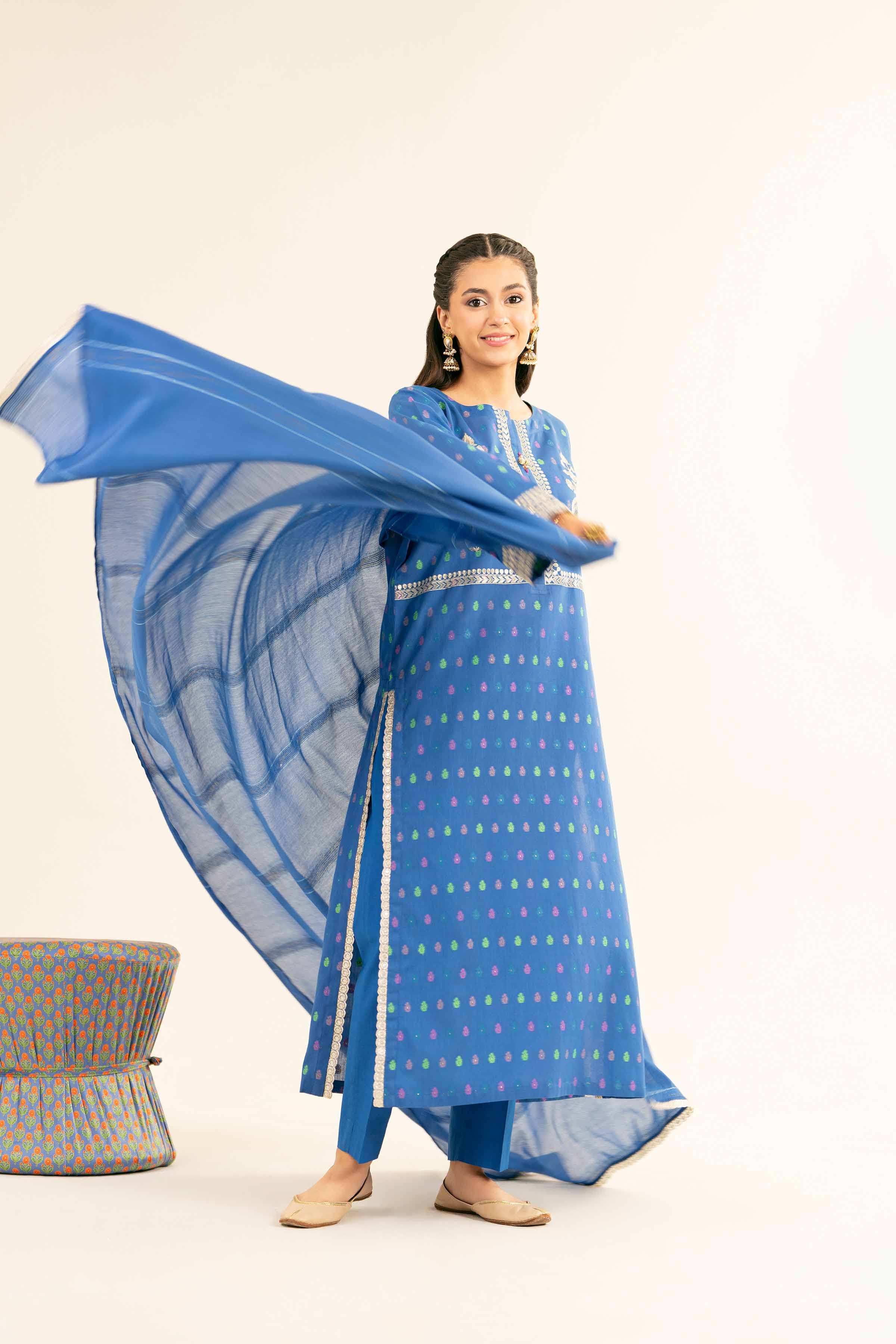 3 Piece - Embroidered Suit - PE25-355