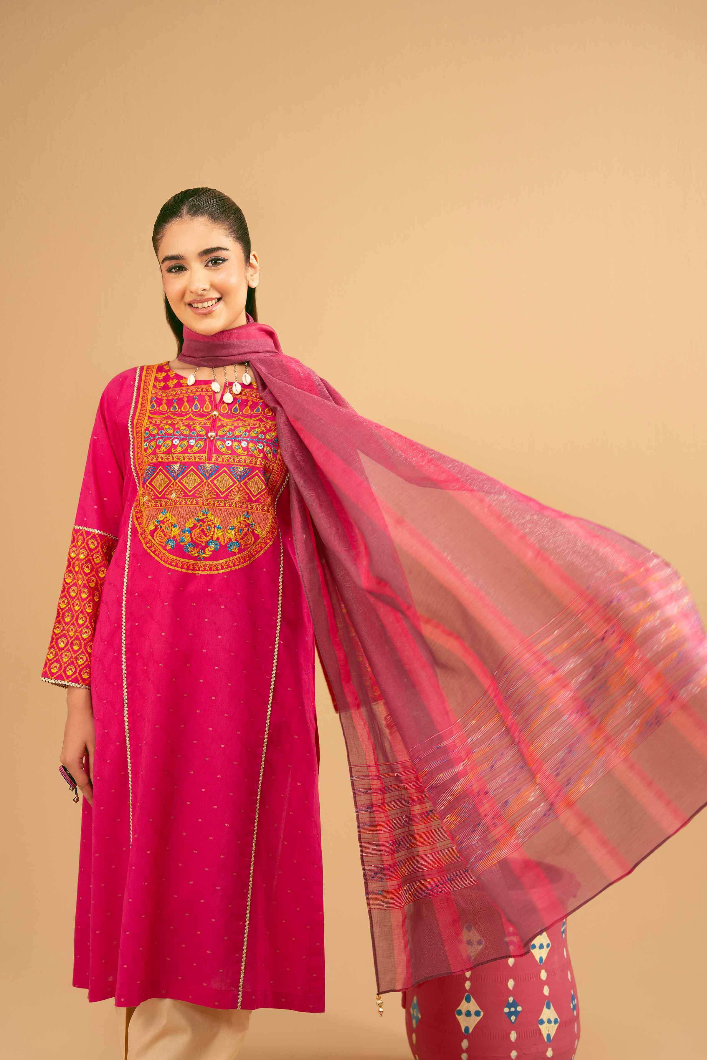 2 Piece - Embroidered Suit - PE25-361