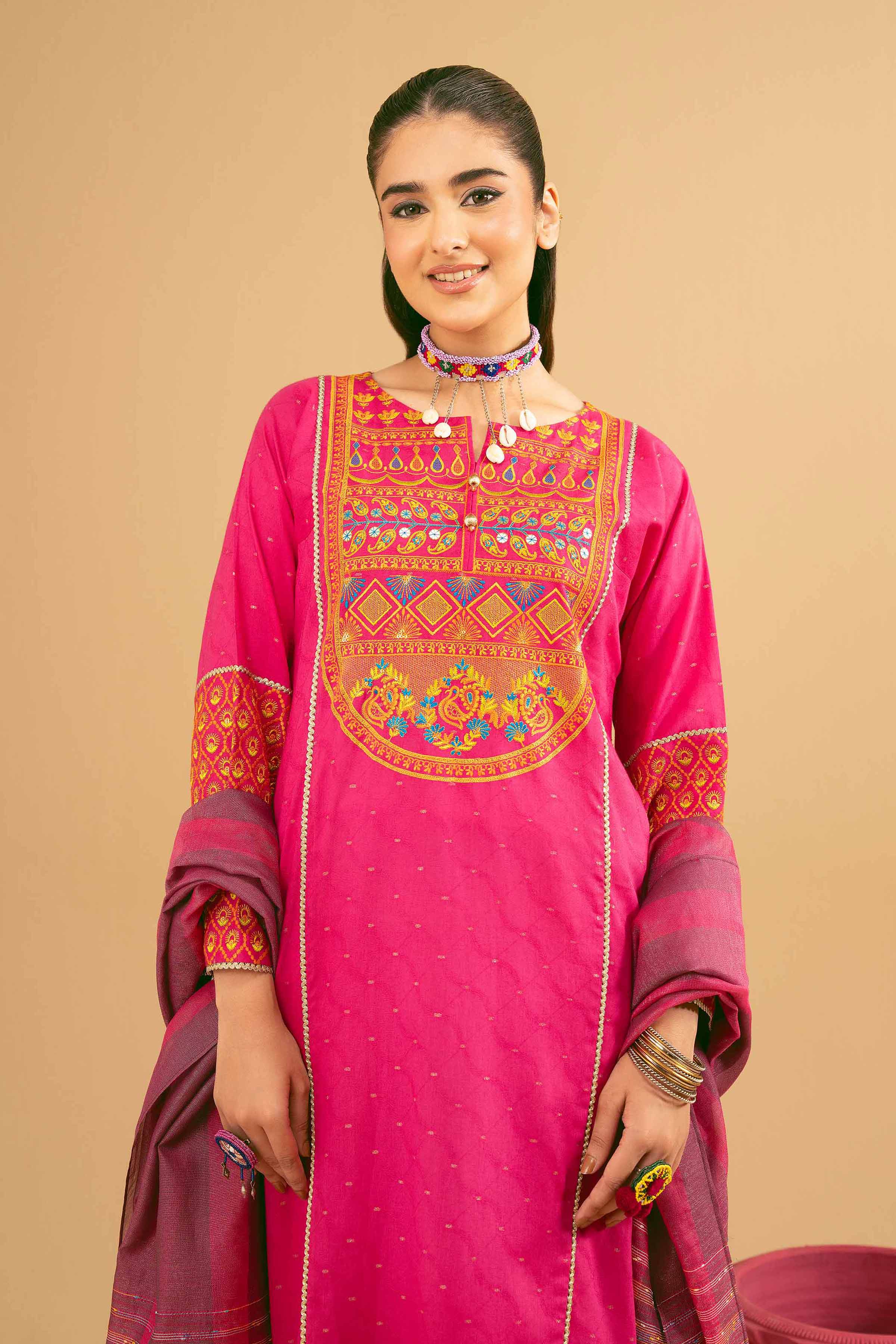 2 Piece - Embroidered Suit - PE25-361