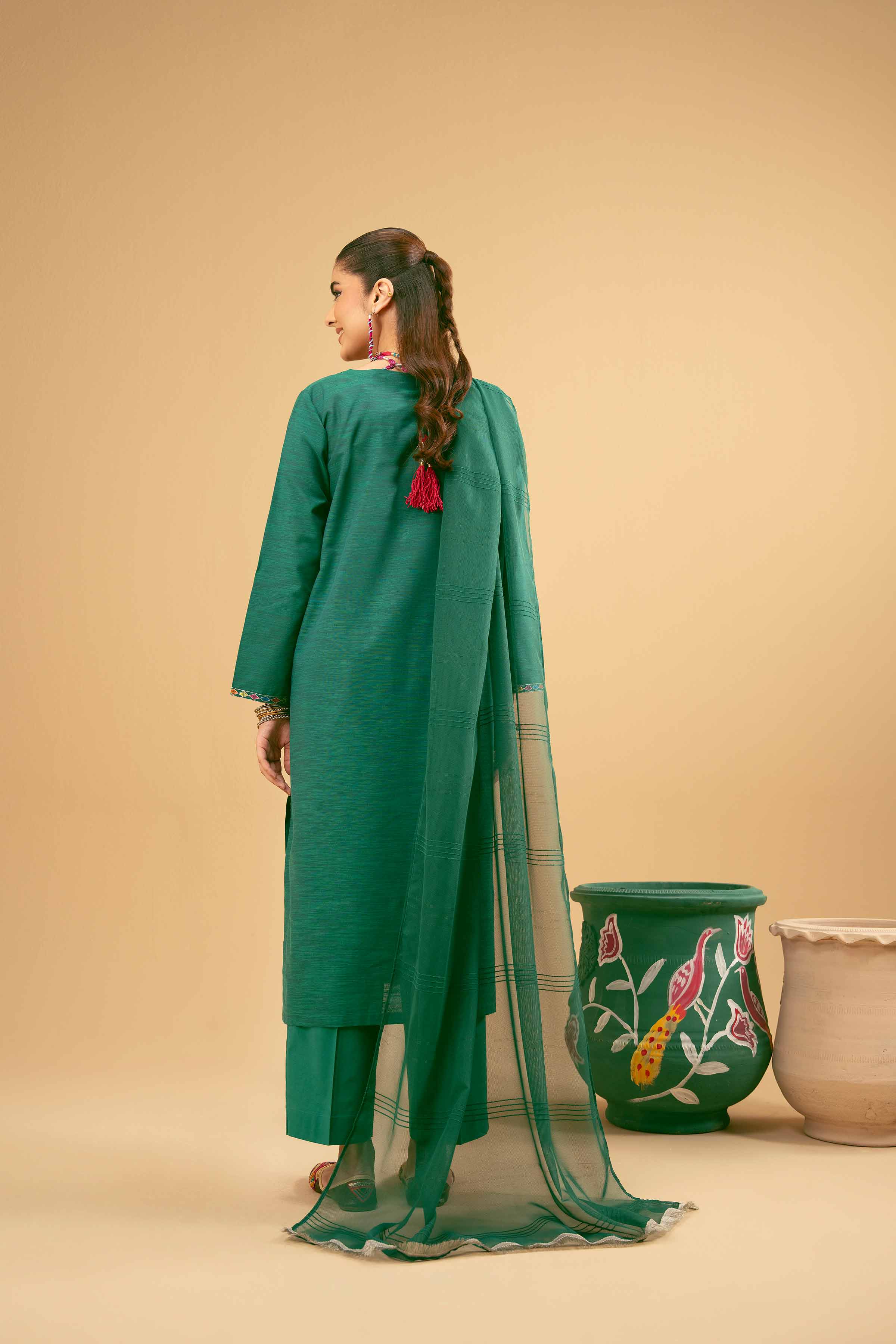 3 Piece - Embroidered Suit - PE25-362
