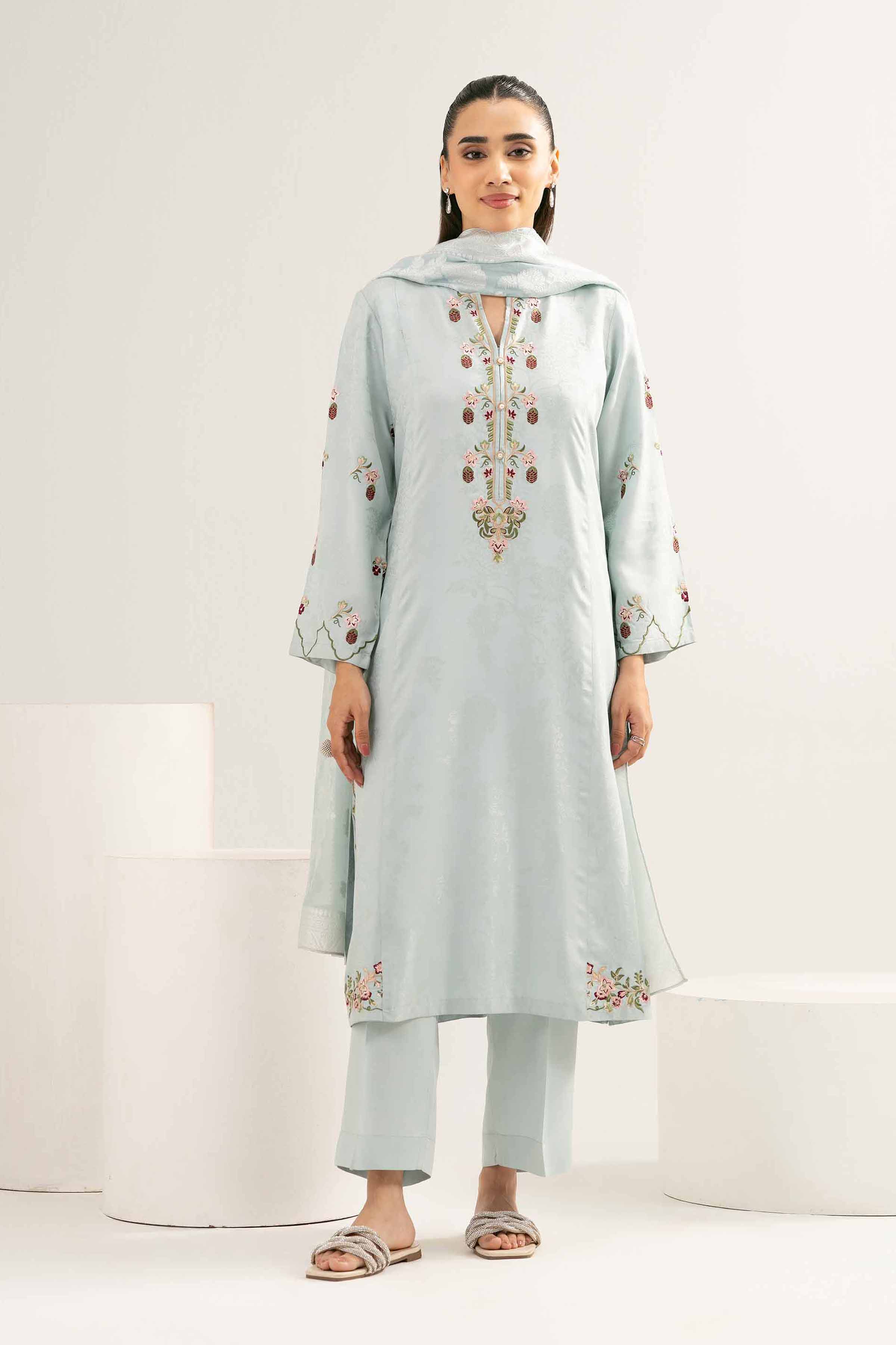 3 Piece - Embroidered Suit - PE25-414