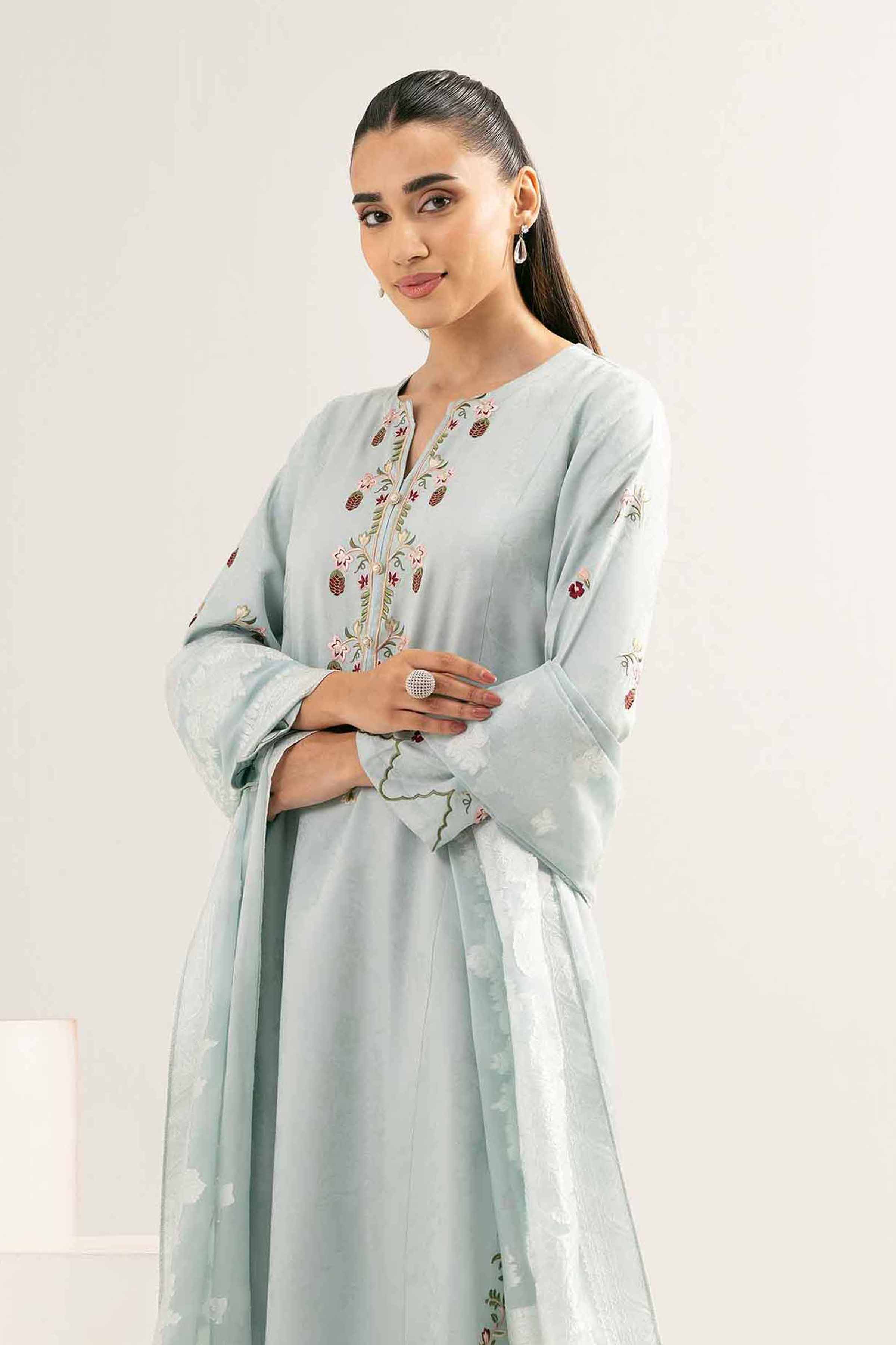 3 Piece - Embroidered Suit - PE25-414