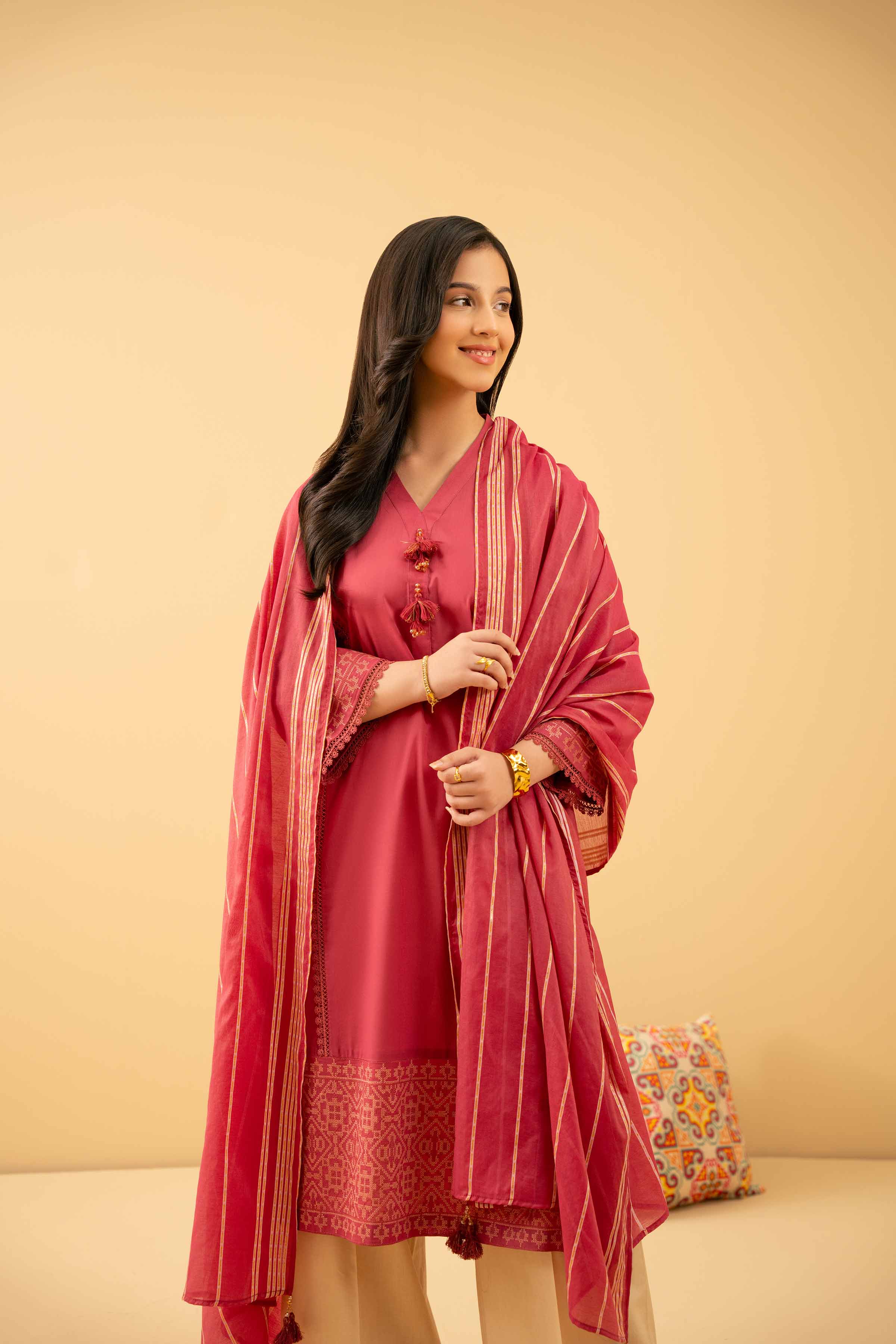 2 Piece - Embroidered Suit - PE25-474