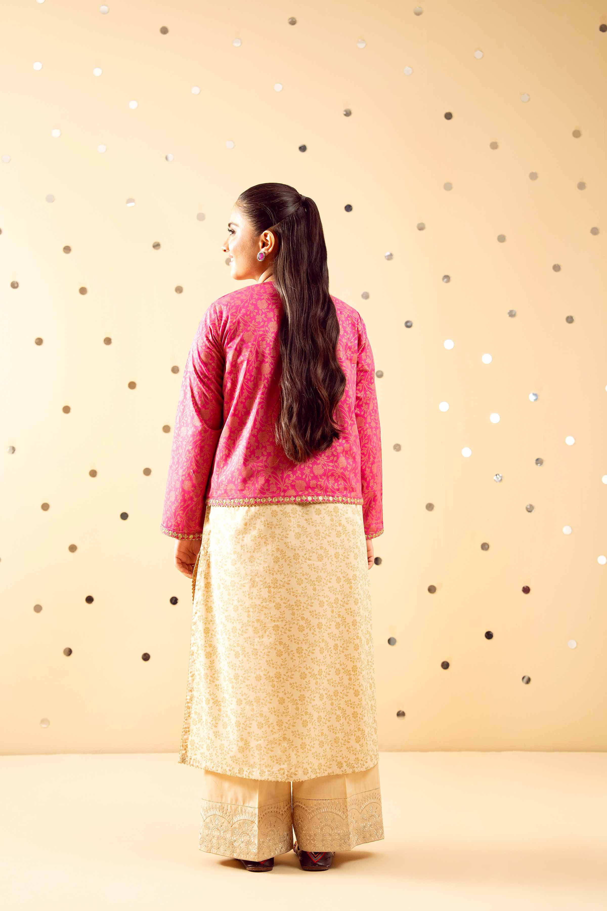 2 Piece - Printed Embroidered Suit - PE25-476