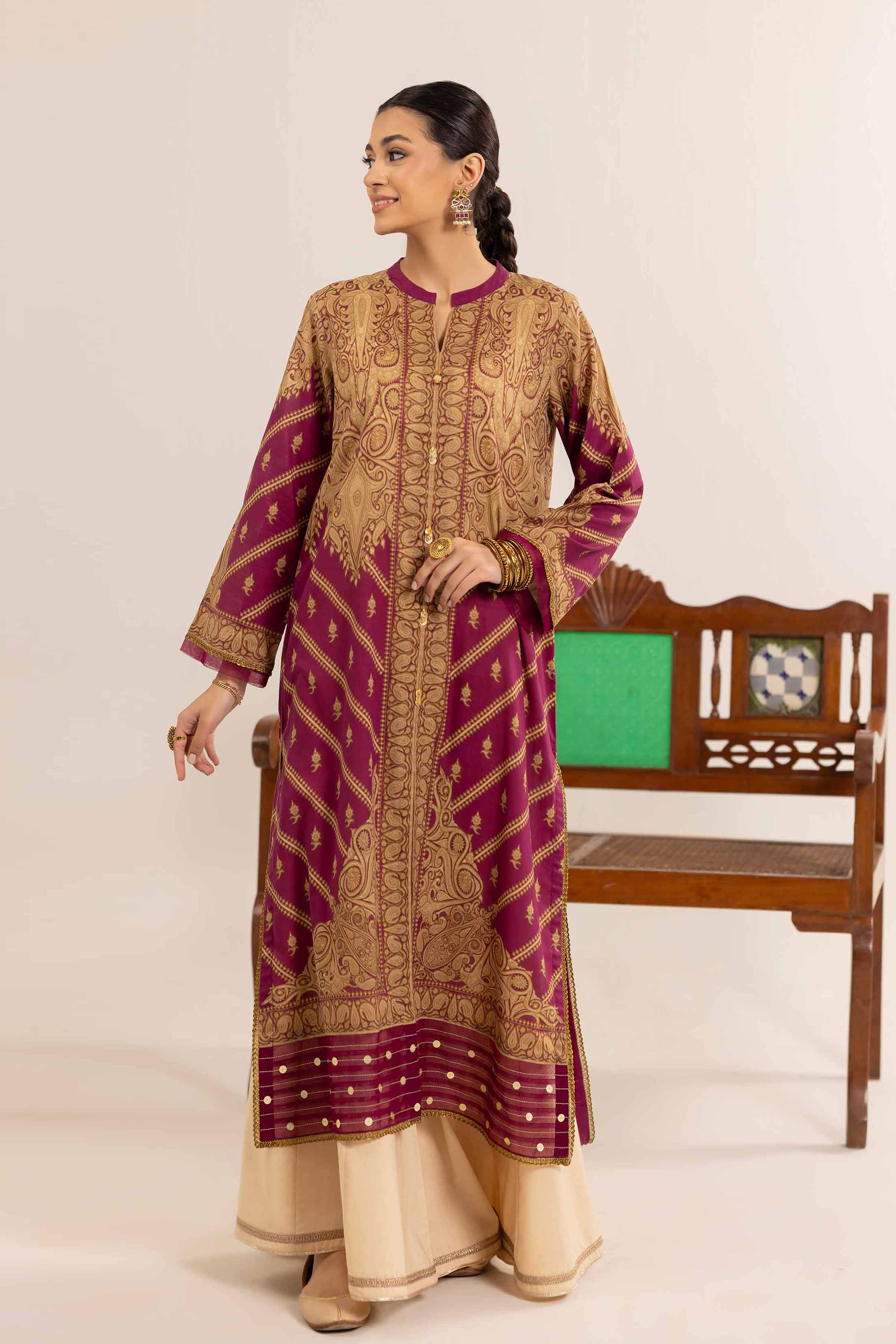 Printed Embroidered Shirt - PE25-60