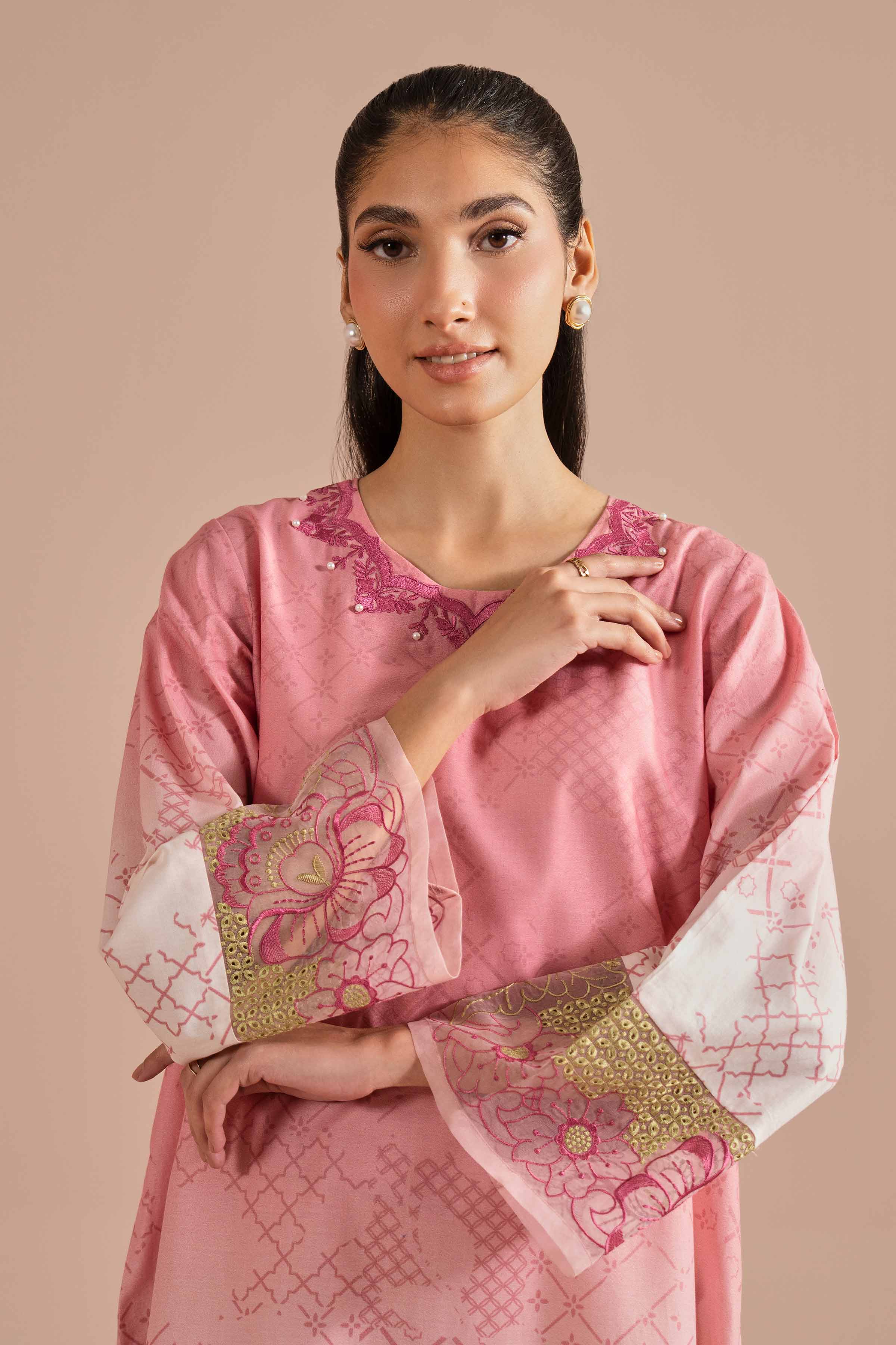 Printed Embroidered Shirt - PE26-03