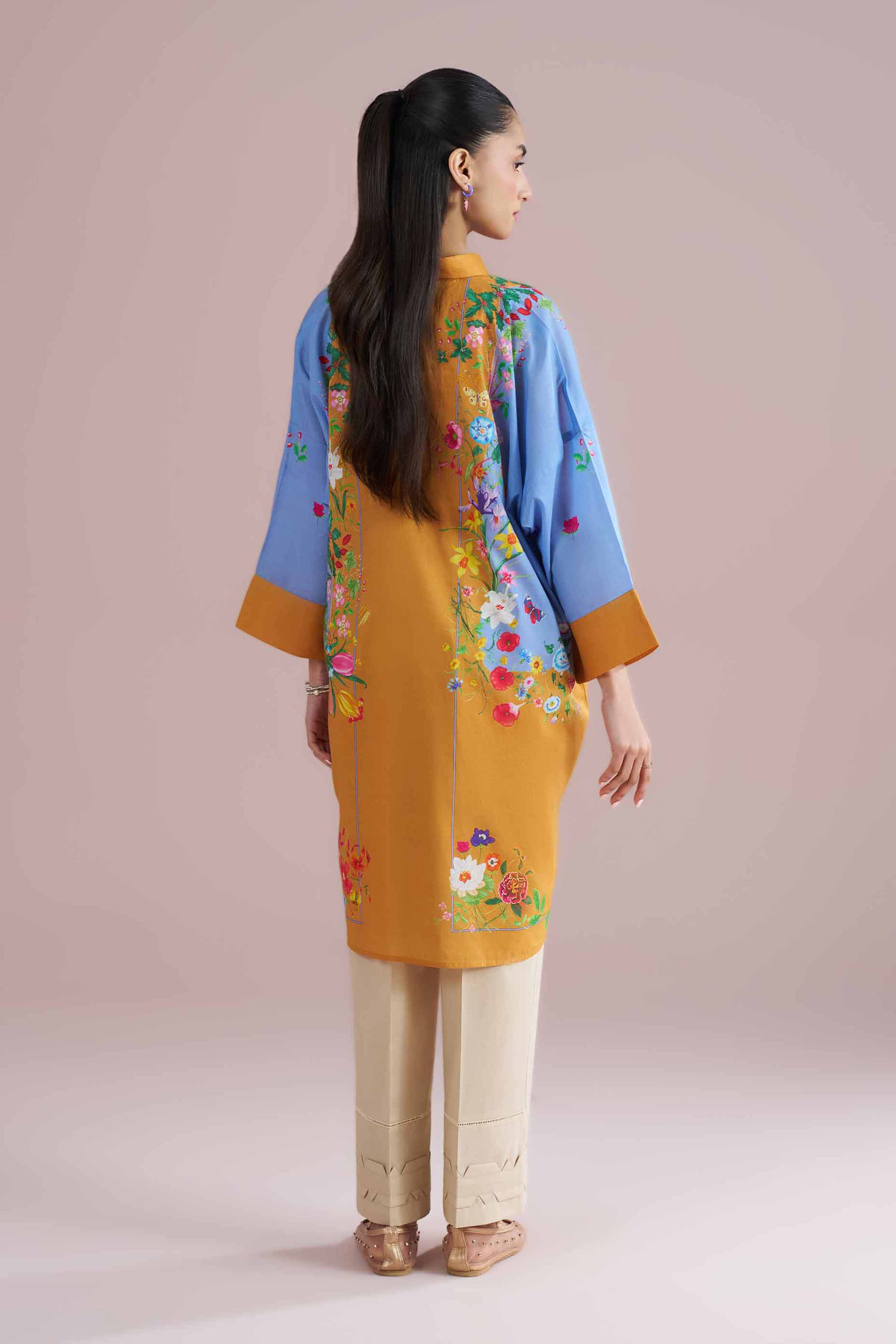 Printed Tunic - PE26-101 Yellow Lawn 1PC Printed READY TO WEAR