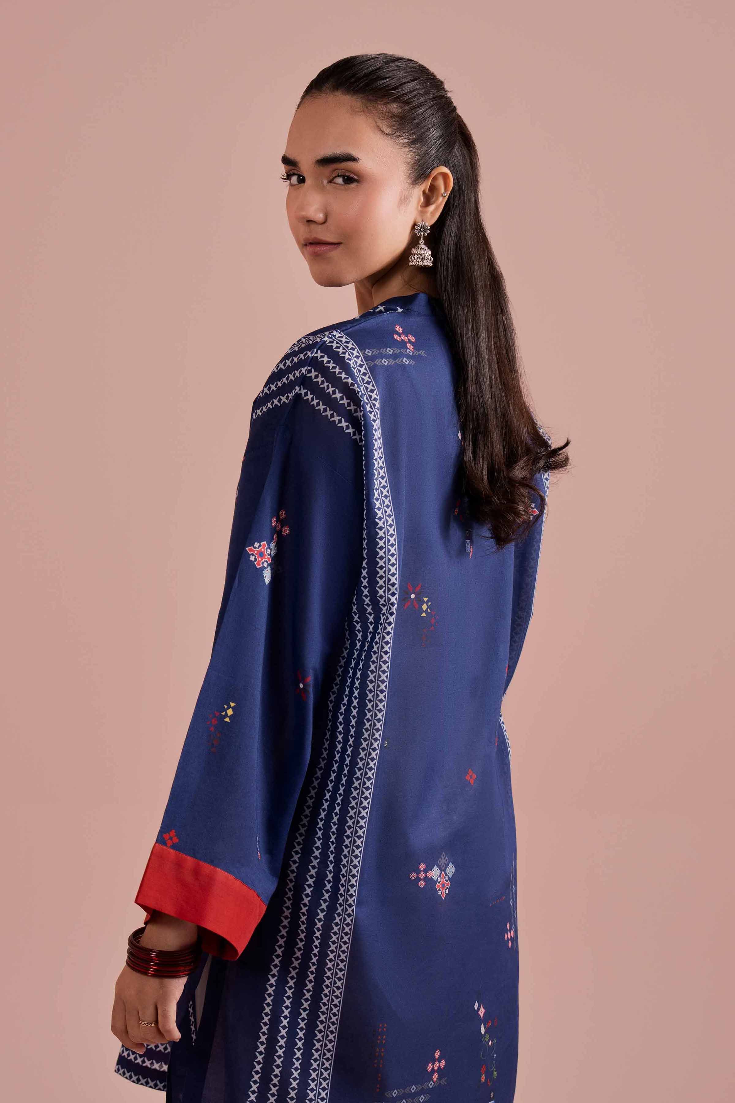 Printed Tunic - PE26-102 Blue Lawn 1PC Printed READY TO WEAR