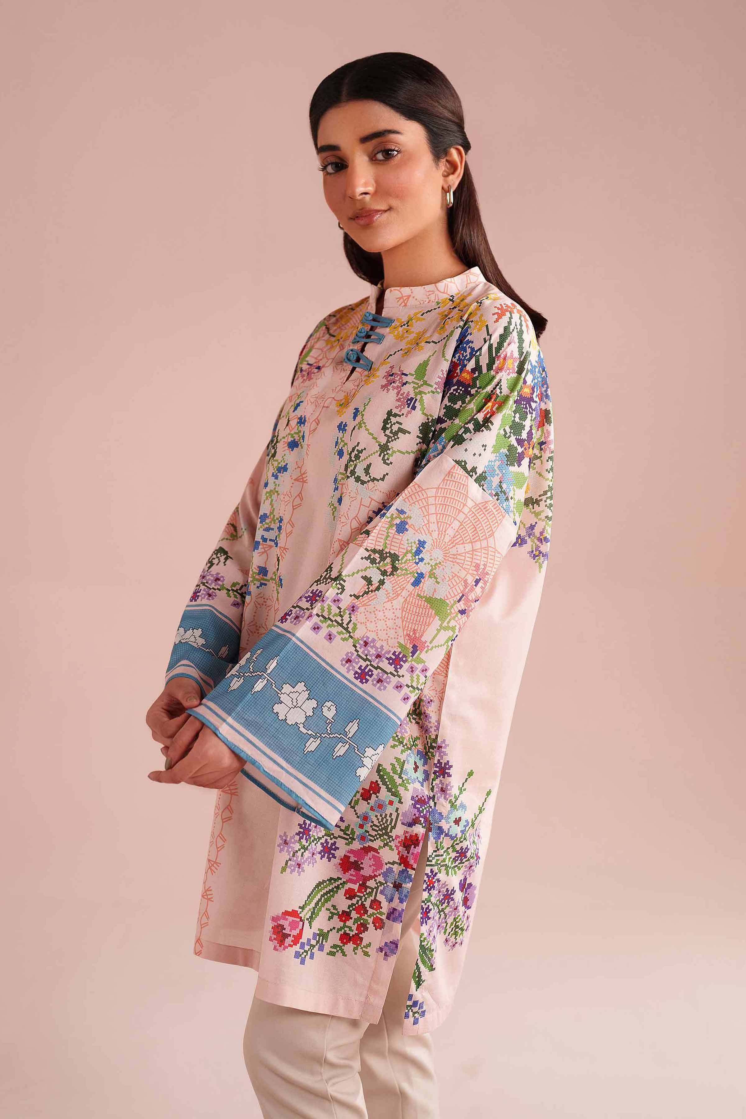 Printed Tunic - PE26-106 Pink Lawn 1PC Printed READY TO WEAR