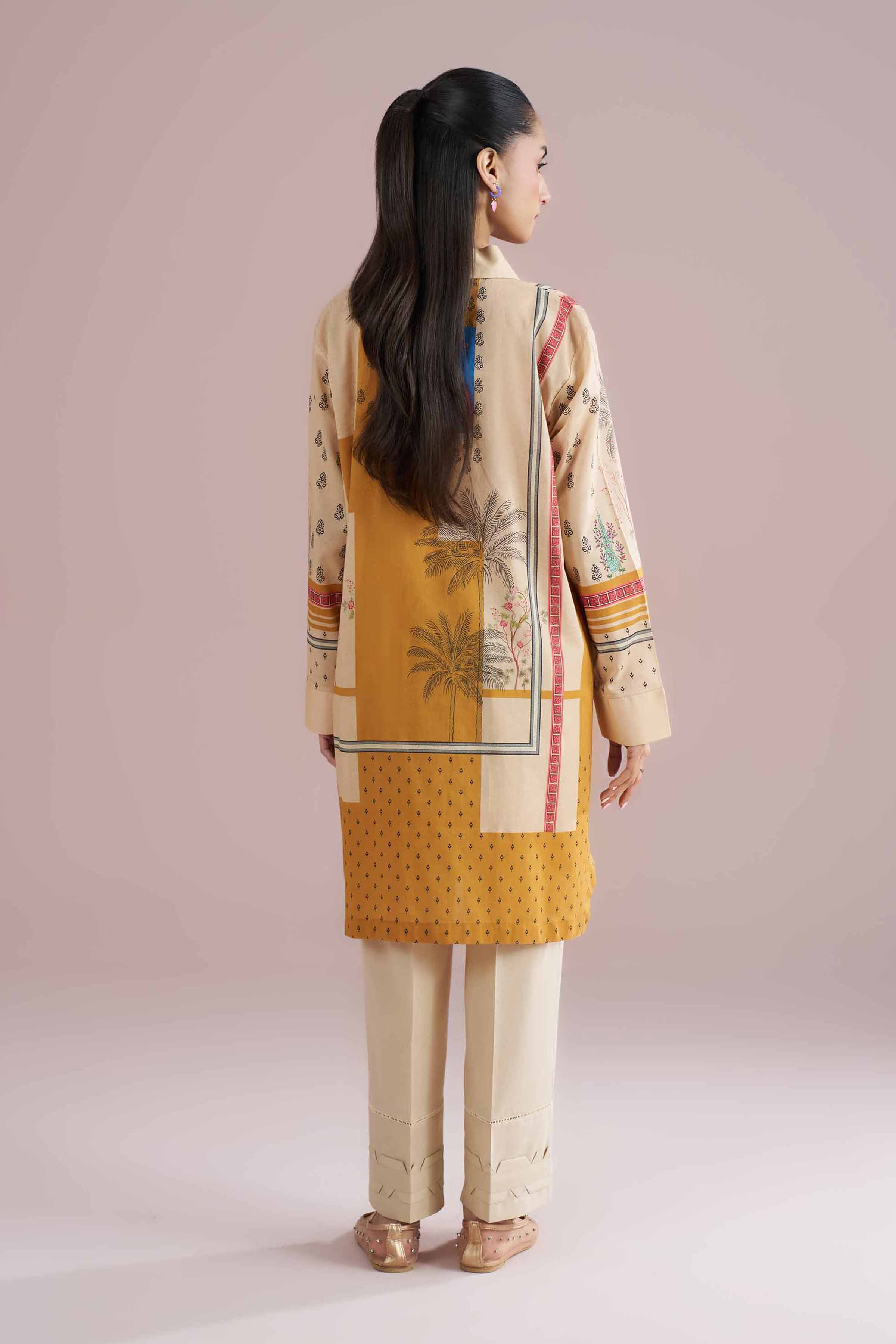 Printed Tunic - PE26-107 Yellow Lawn 1PC Printed READY TO WEAR