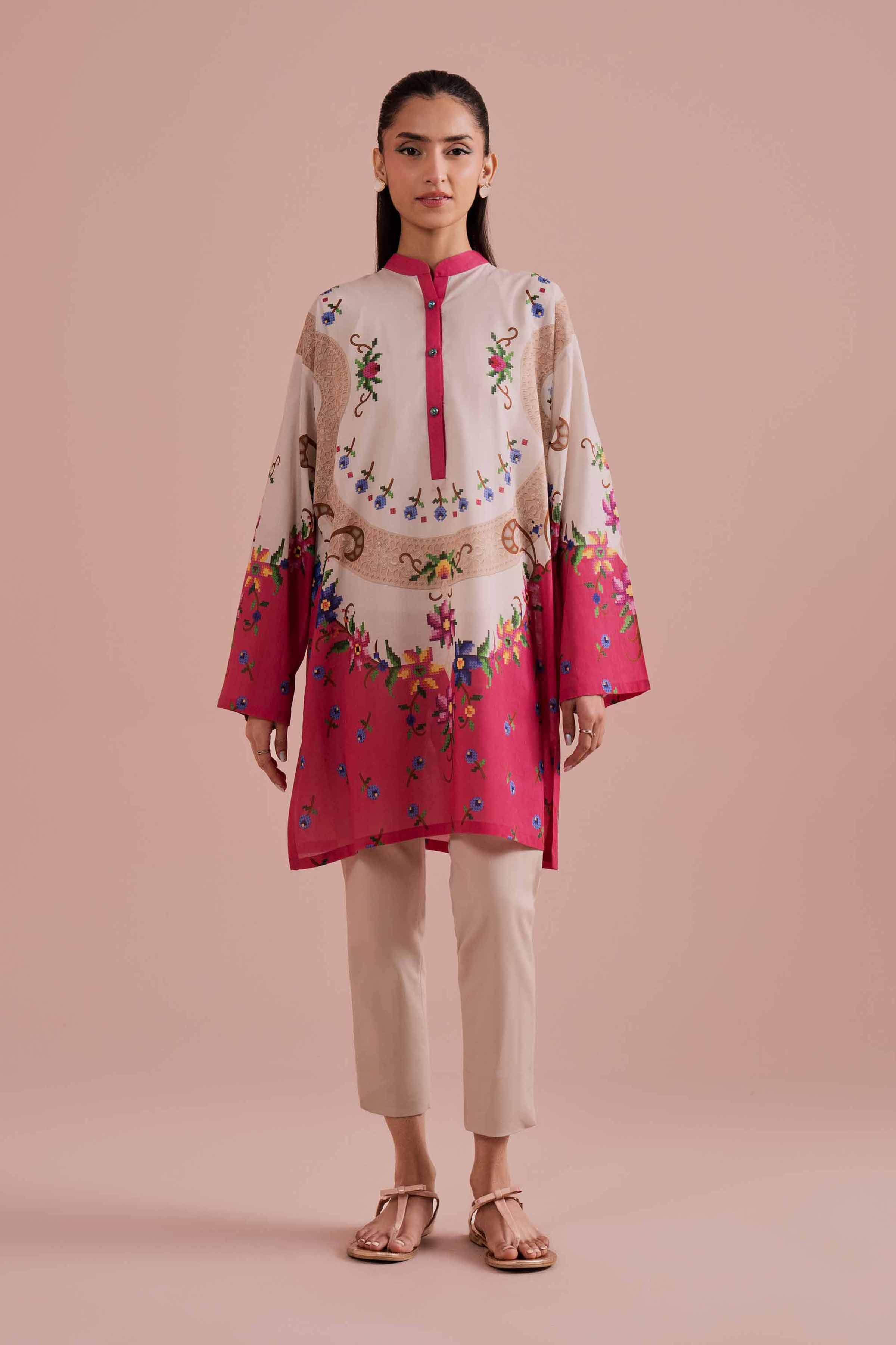 Printed Tunic - PE26-112 Multi Lawn 1PC Printed READY TO WEAR