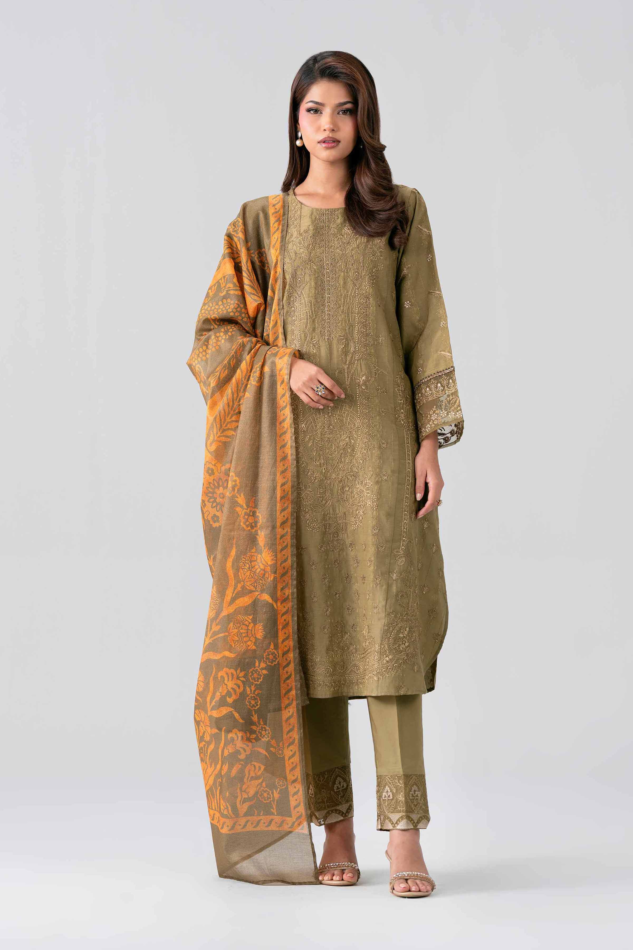 3 Piece - Embroidered Suit - PE26-120