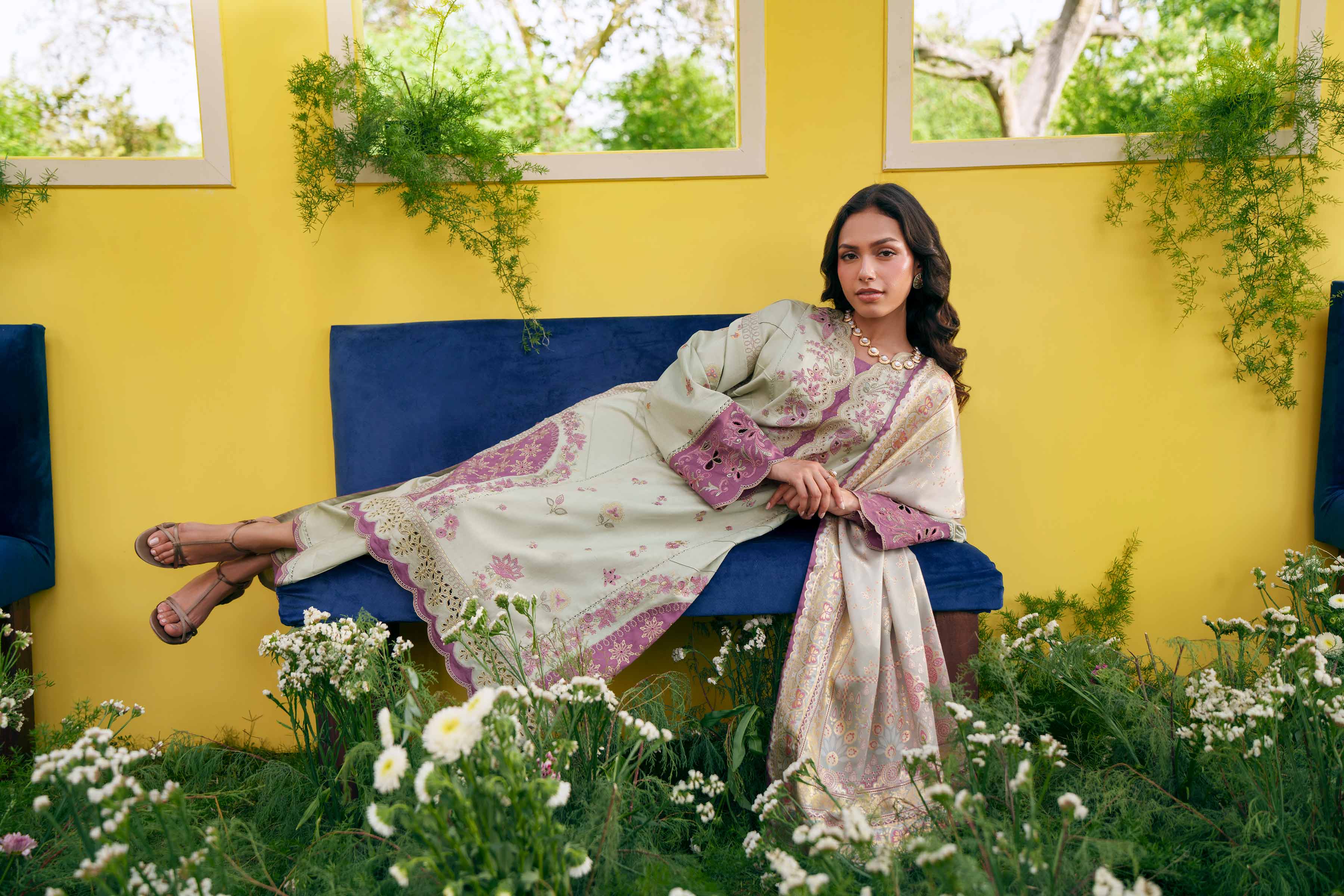 3 Piece - Embroidered Suit - PE26-126