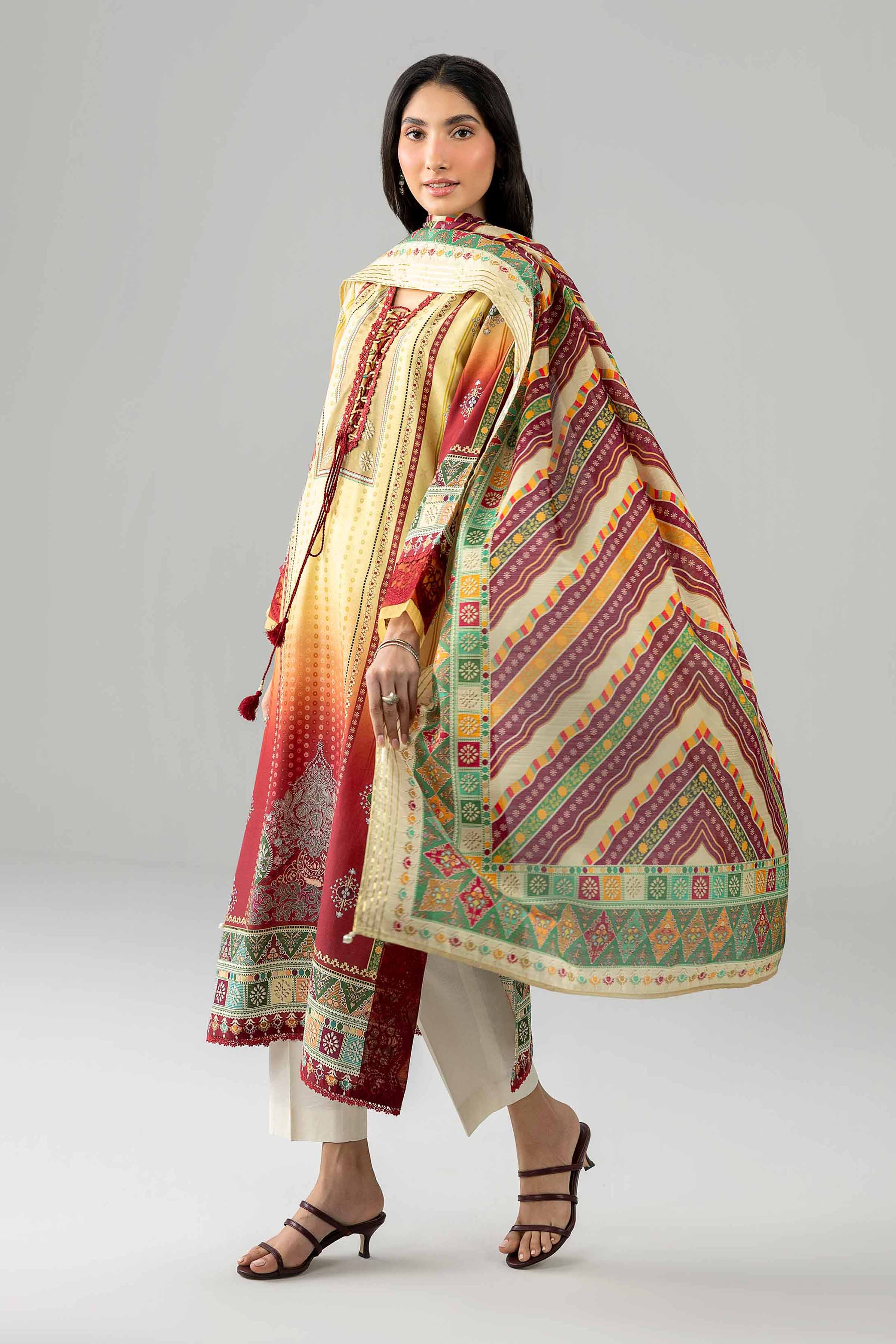 2 Piece - Embroidered Suit - PE26-134 Multi Fine 2PC Embroidered