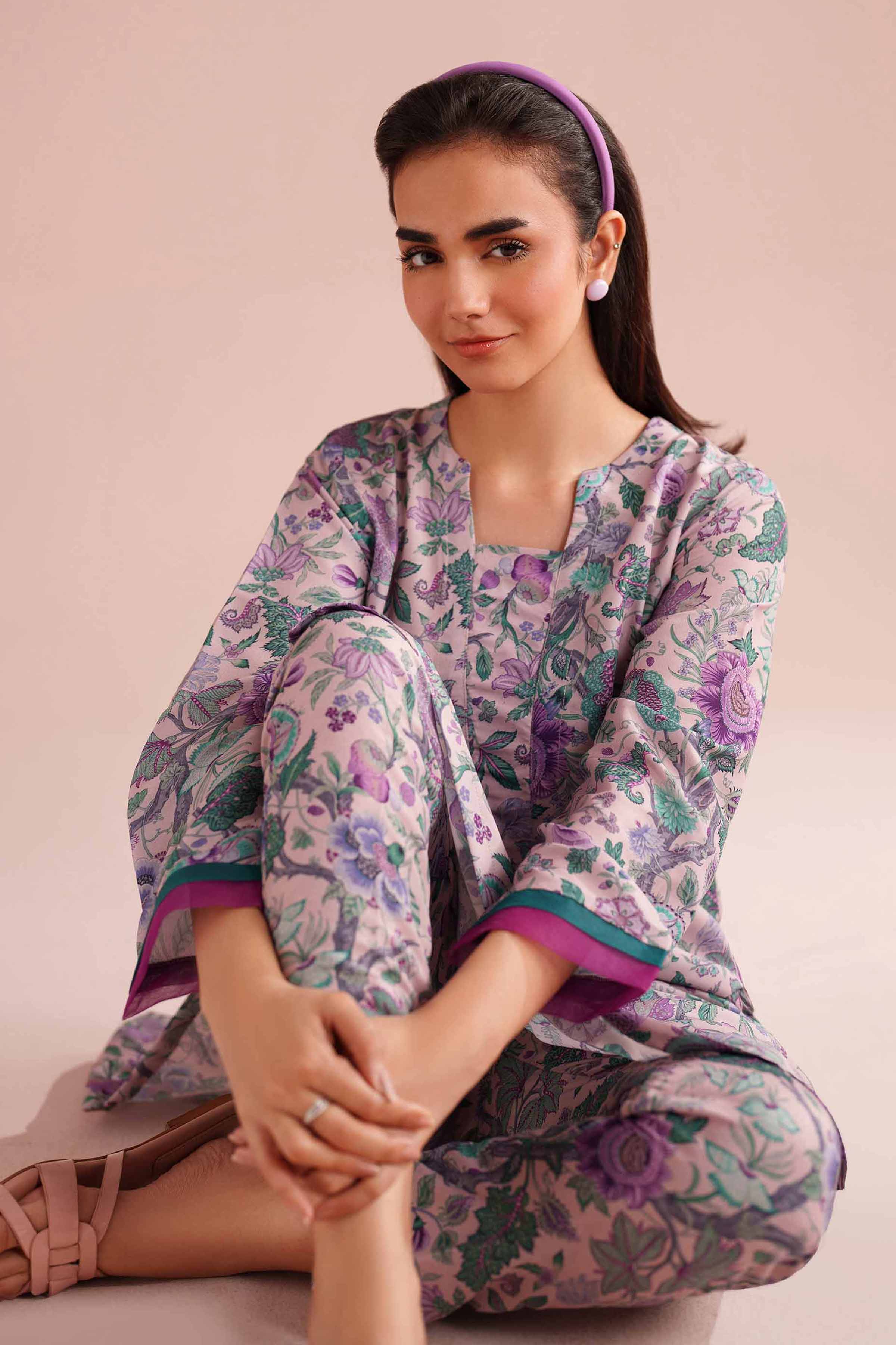 2 Piece - Printed Suit - PE26-14 NishatUAE Multi Lawn 2PC Printed Ready To Wear