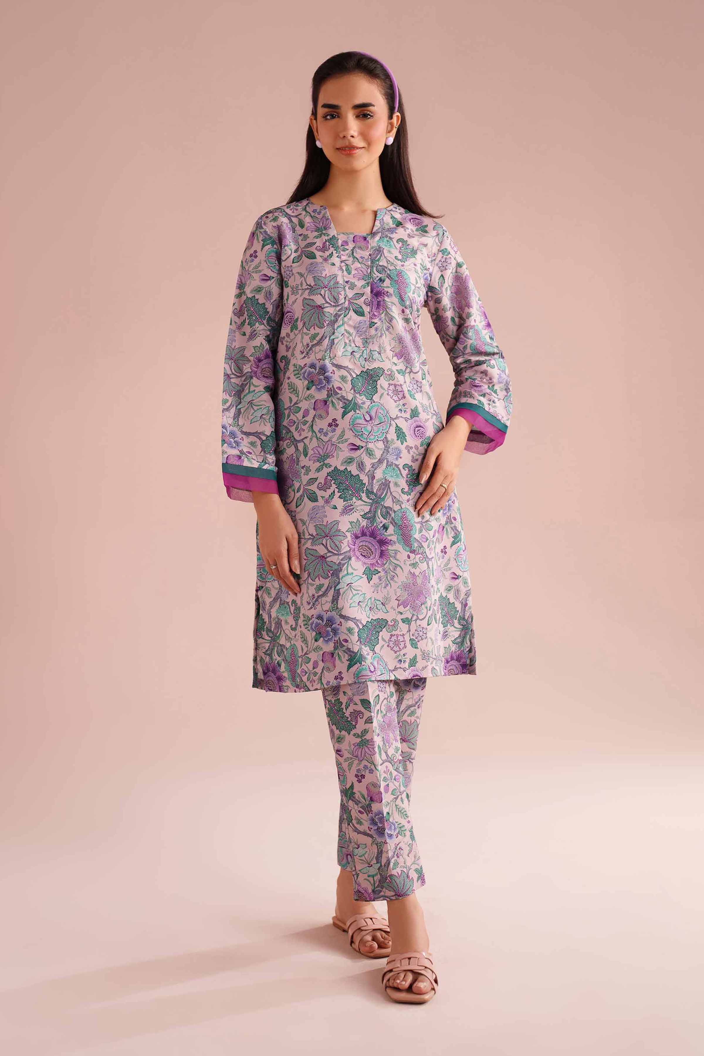2 Piece - Printed Suit - PE26-14 NishatUAE Multi Lawn 2PC Printed Ready To Wear