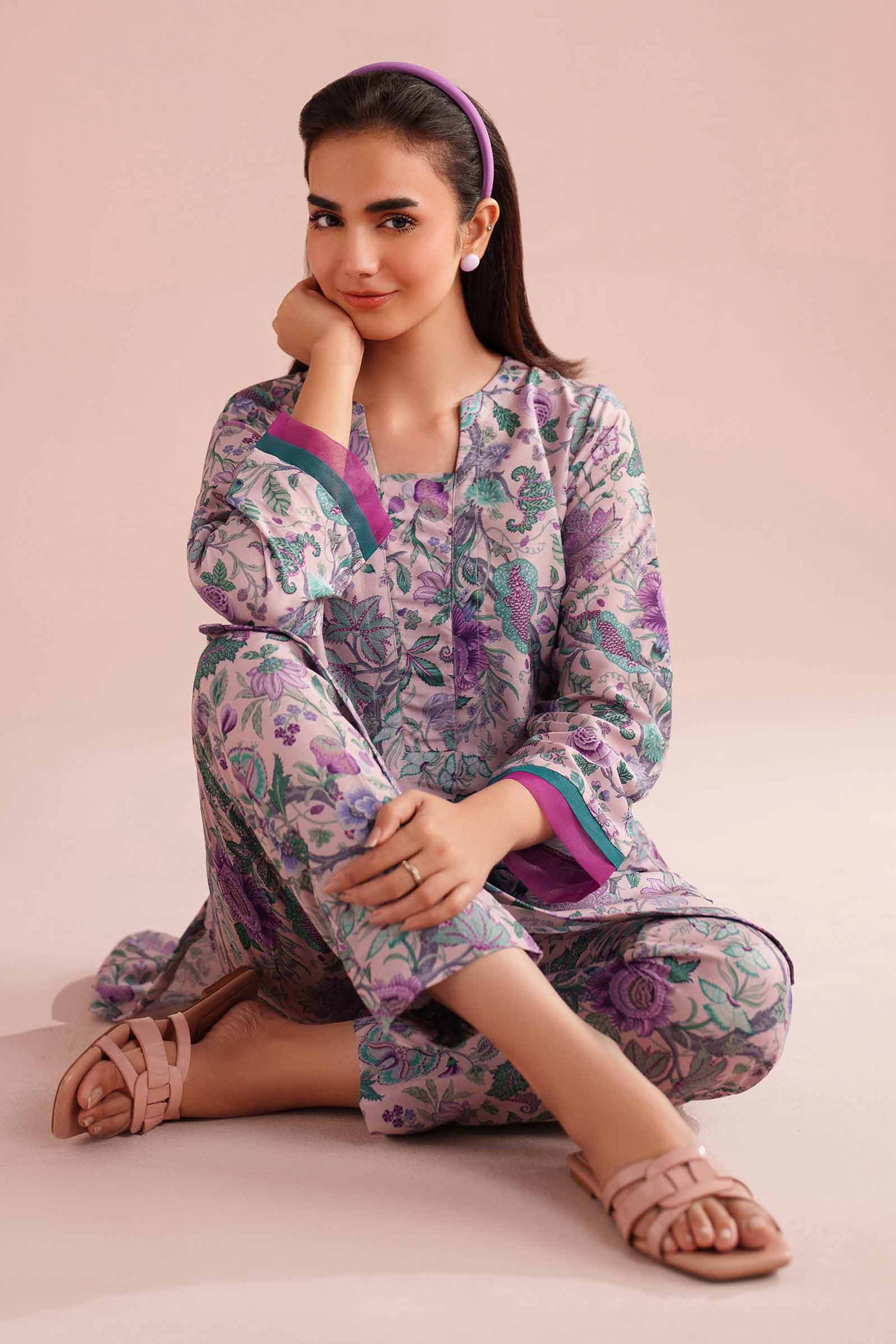 2 Piece - Printed Suit - PE26-14 NishatUAE Multi Lawn 2PC Printed Ready To Wear