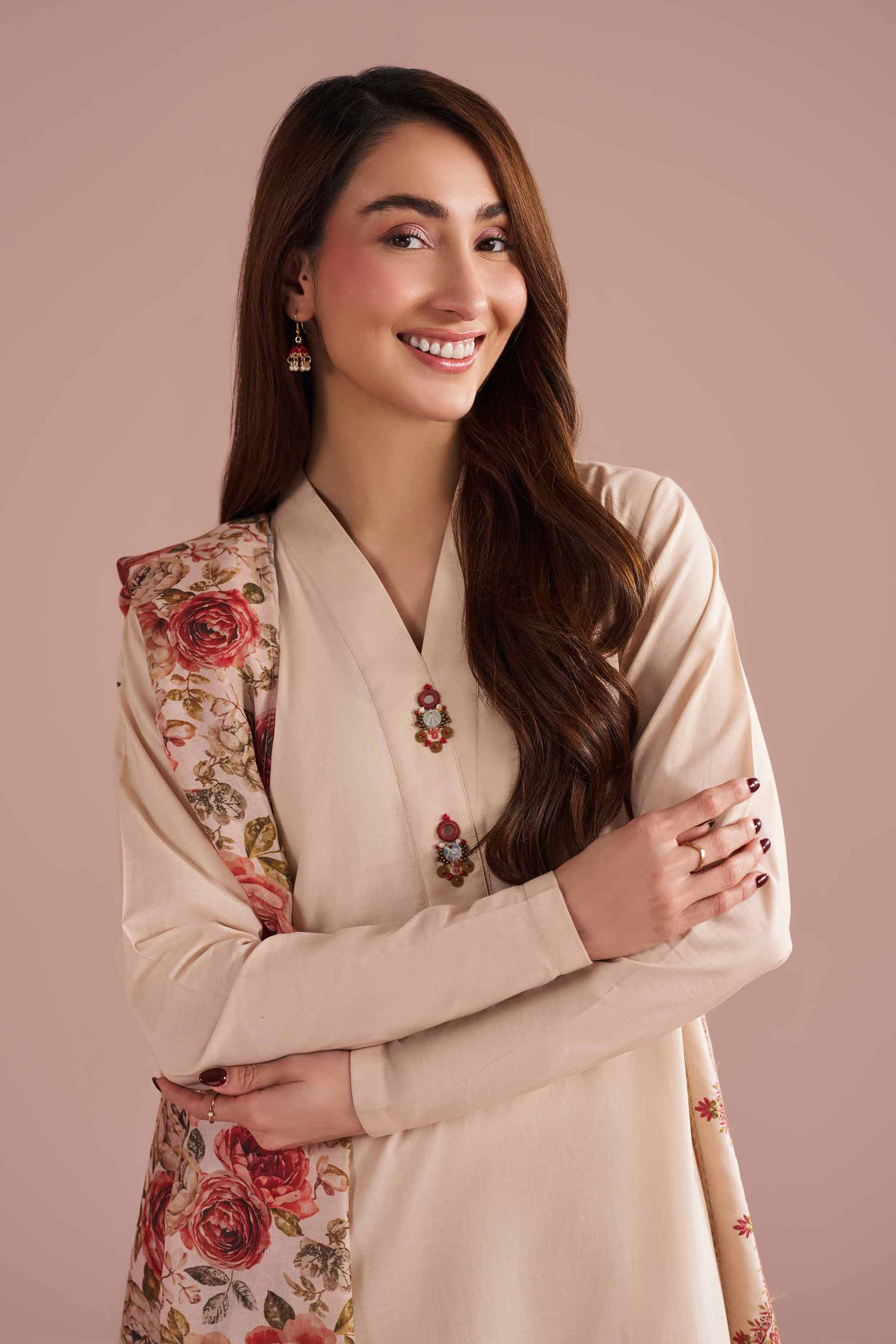 2 Piece - Printed Embroidered Suit - PE26-141