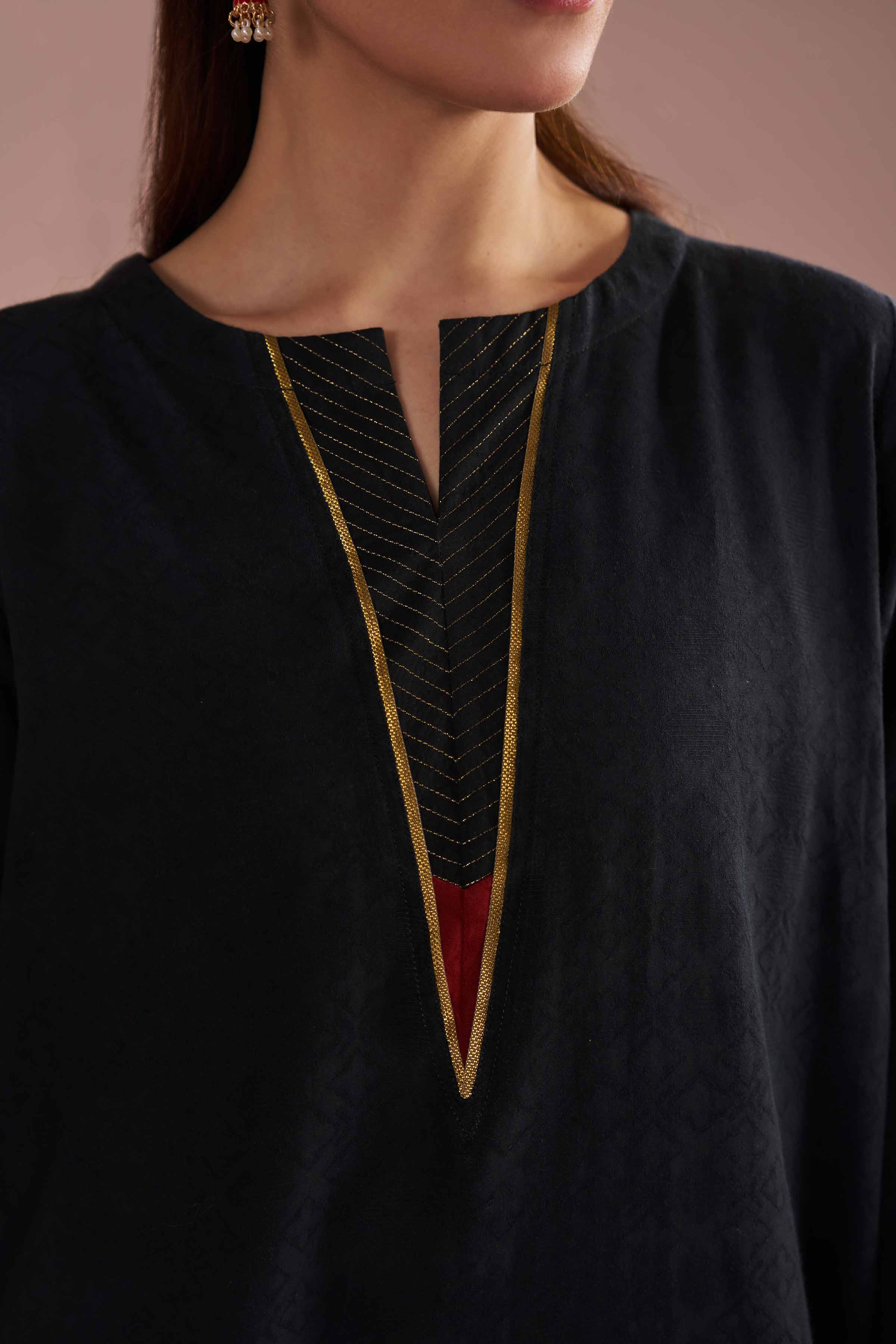 2 Piece - Basic Suit - PE26-152 Black Jacquard 2PC Solids READY TO WEAR