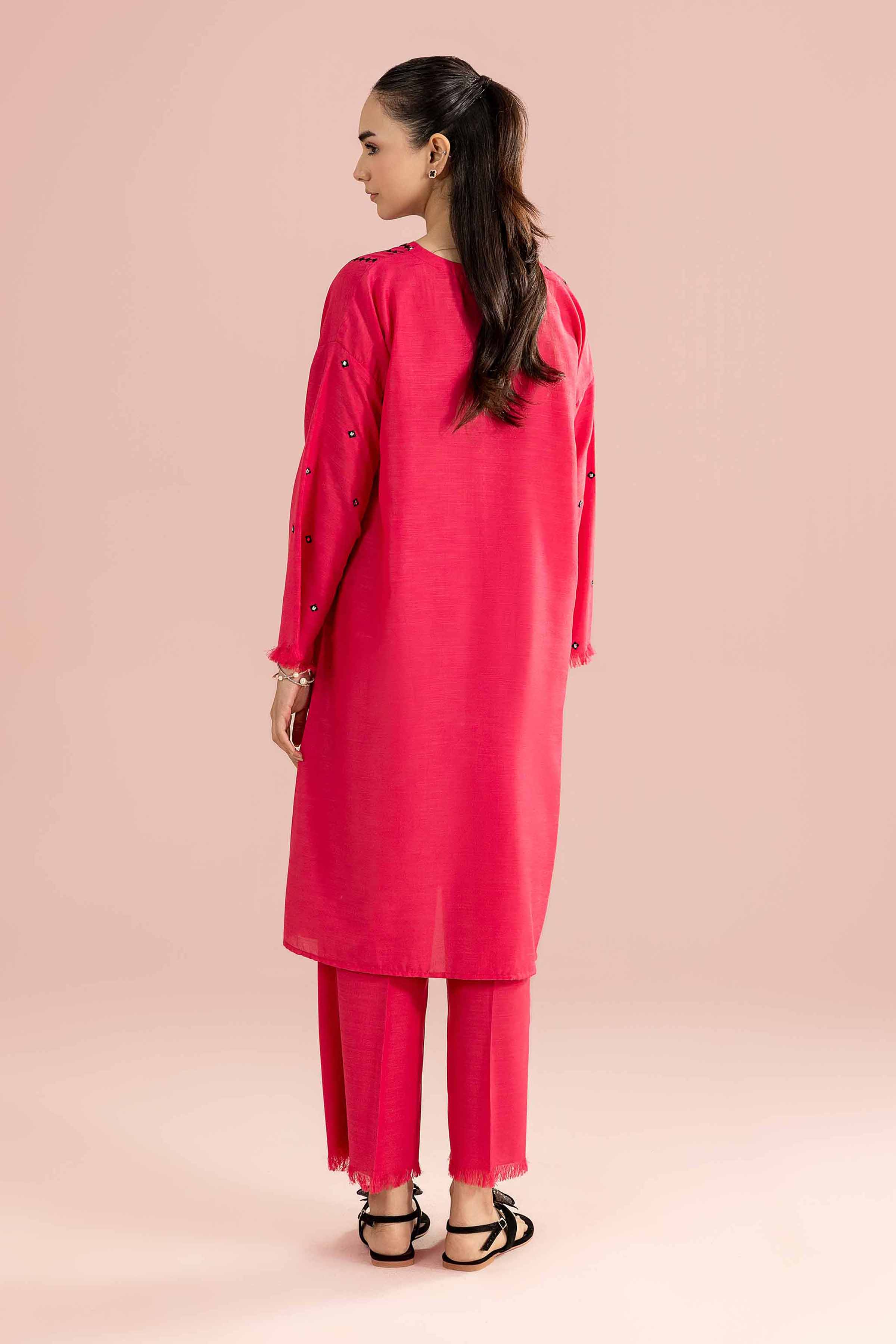 2 Piece - Embroidered Suit - PE26-163 Pink Lawn 2PC Embroidered