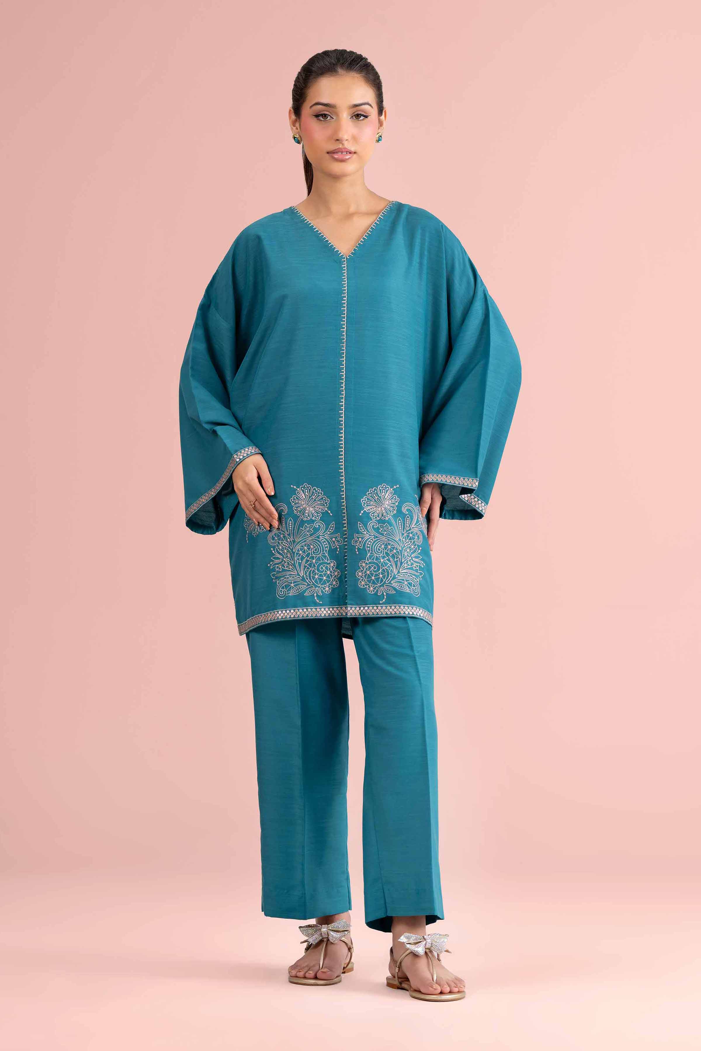 2 Piece - Embroidered Suit - PE26-165