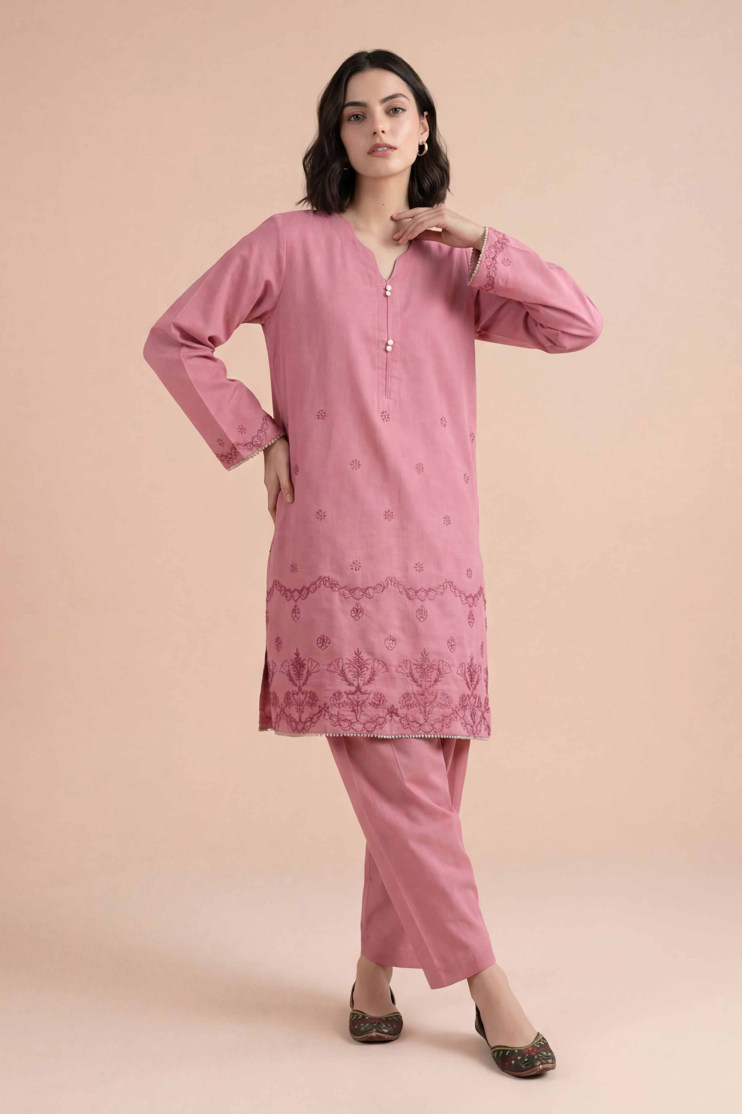 2 Piece - Embroidered Suit - PE26-167