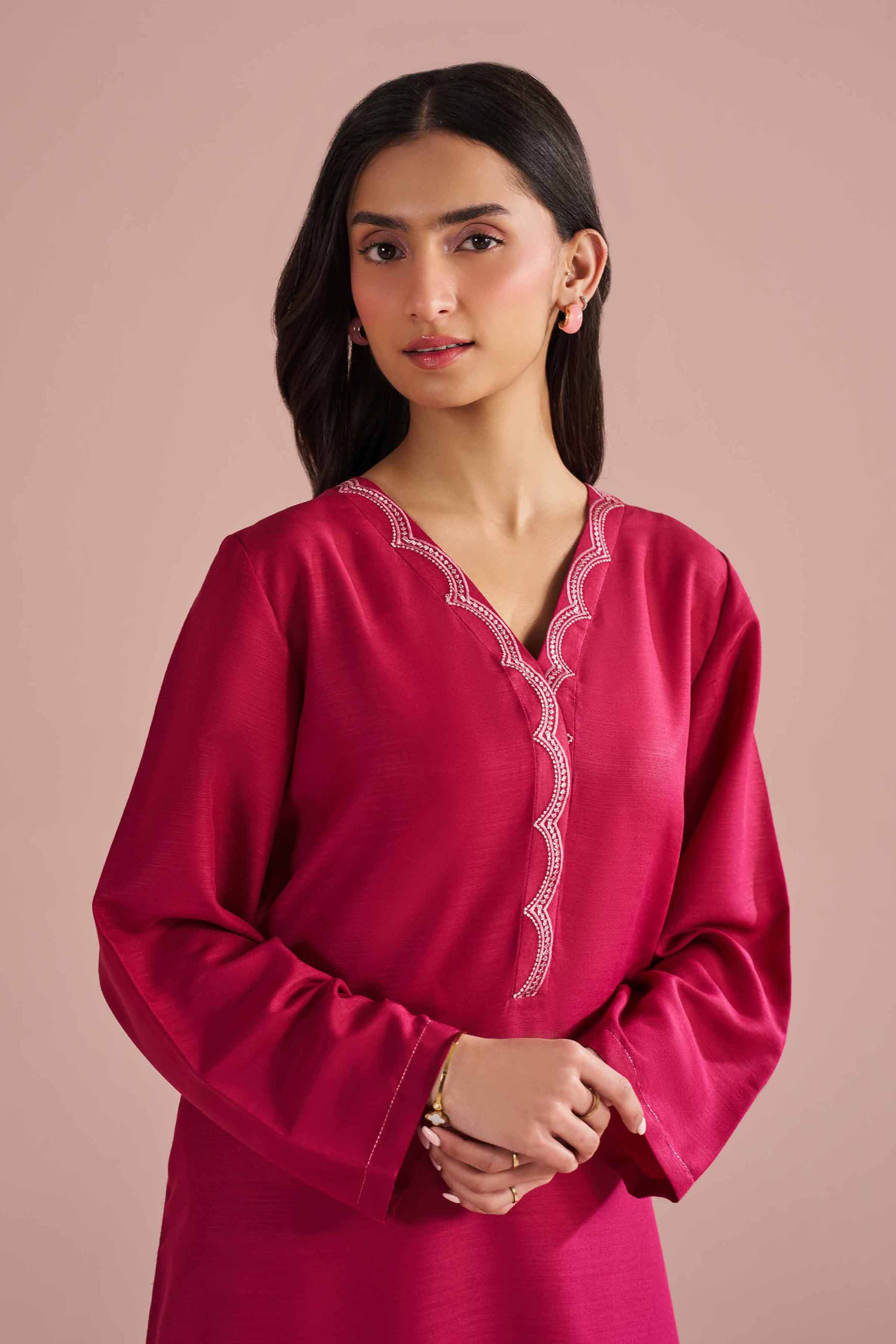 2 Piece - Embroidered Suit - PE26-168 Pink Lawn 2PC Embroidered READY TO WEAR