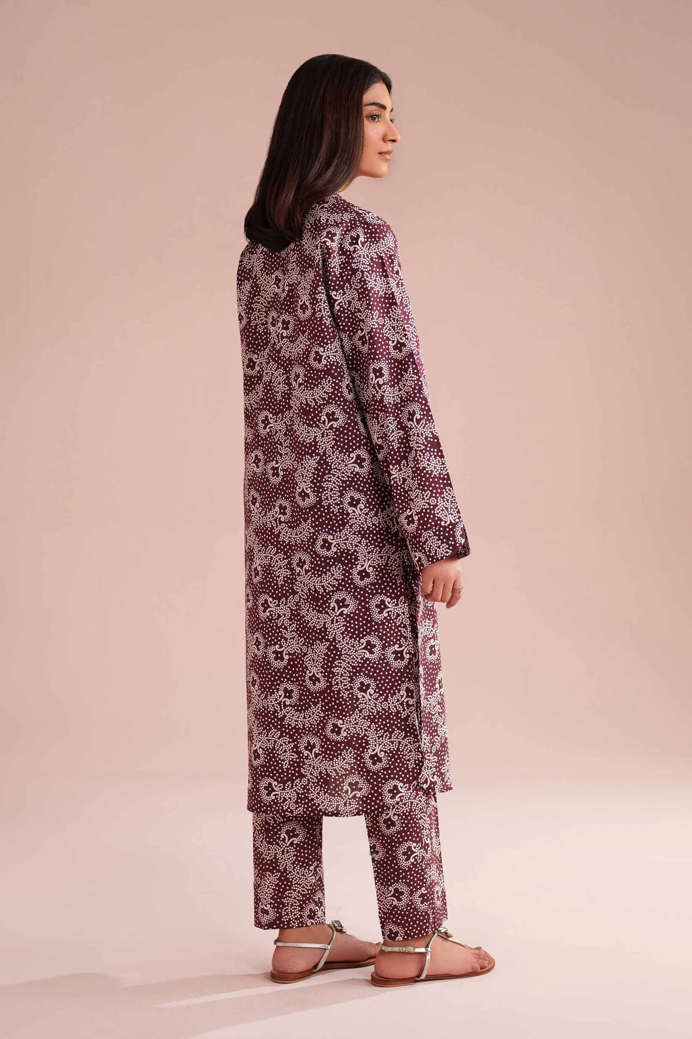 2 Piece - Printed Suit - PE26-180 Red Cambric 2PC Printed READY TO WEAR