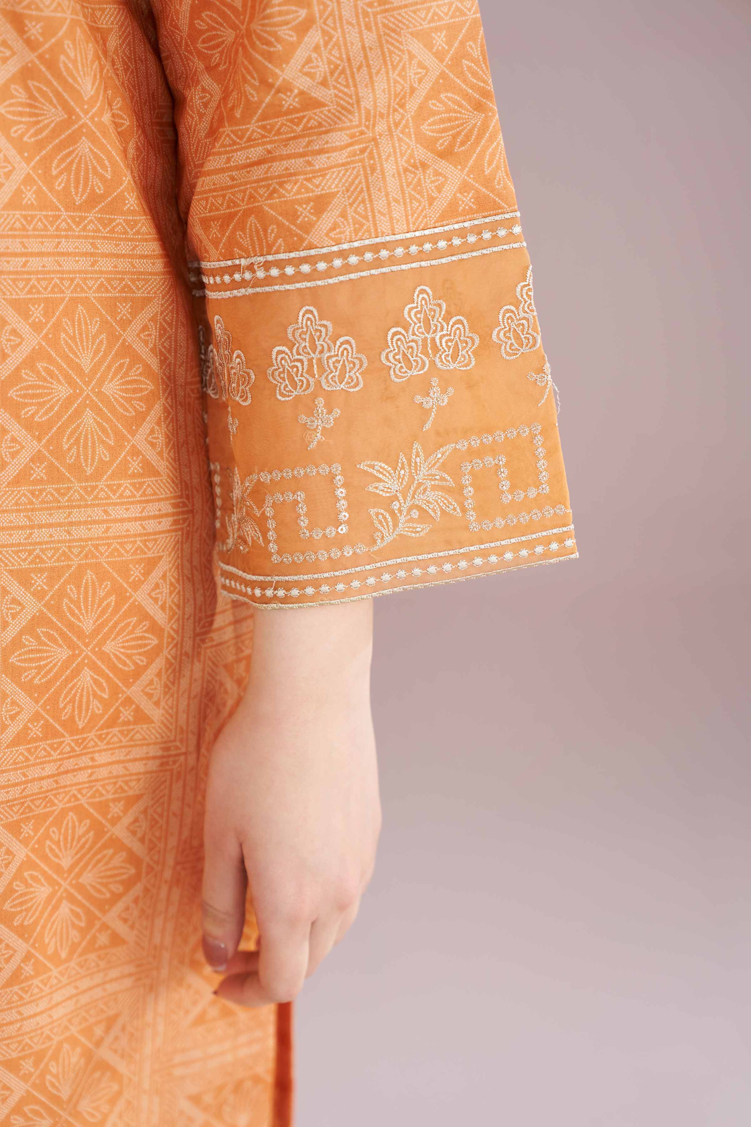 2 Piece - Printed Embroidered Suit - PE26-218