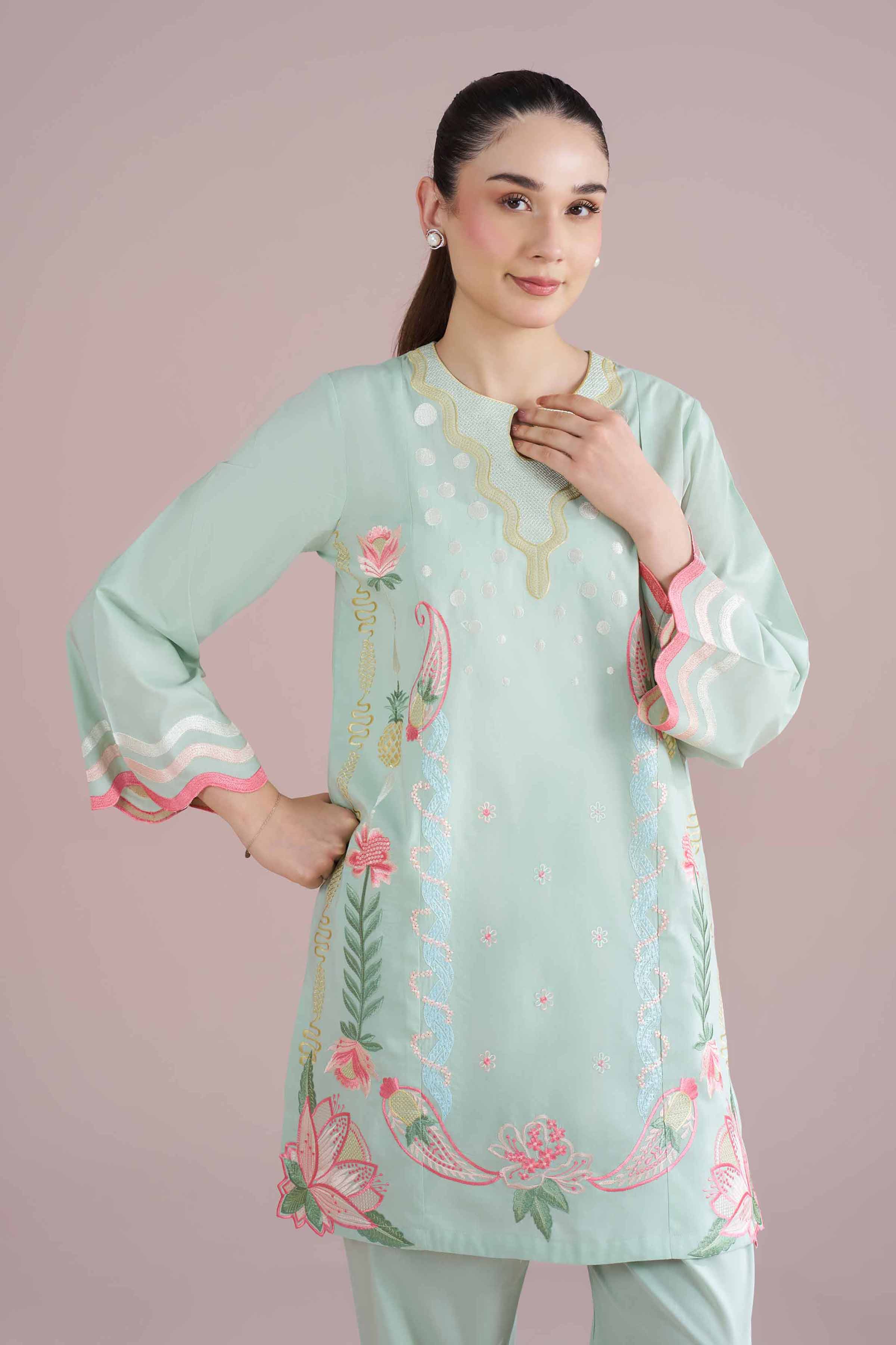 2 Piece - Embroidered Suit - PE26-235