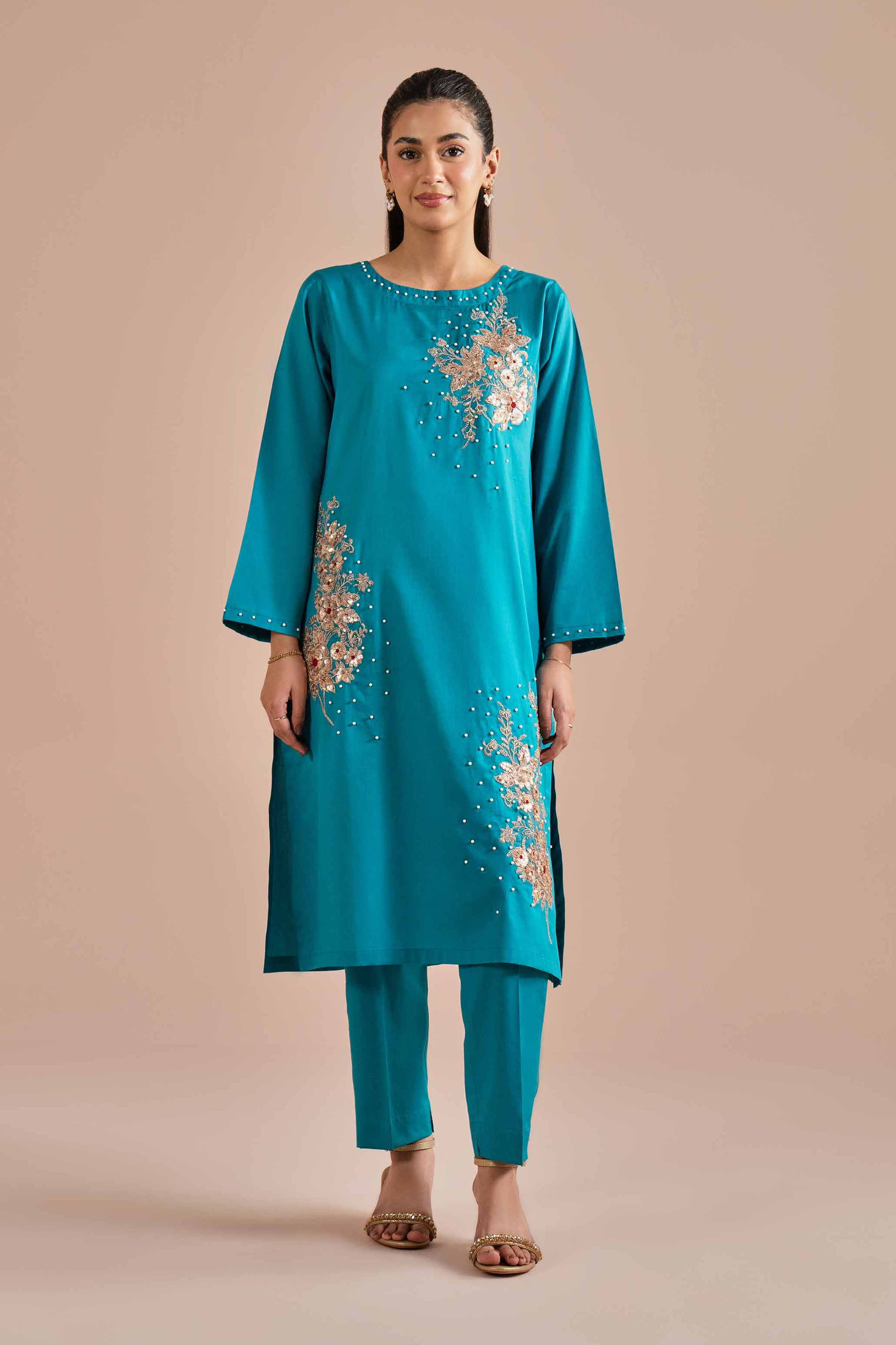2 Piece - Embroidered Suit - PE26-246