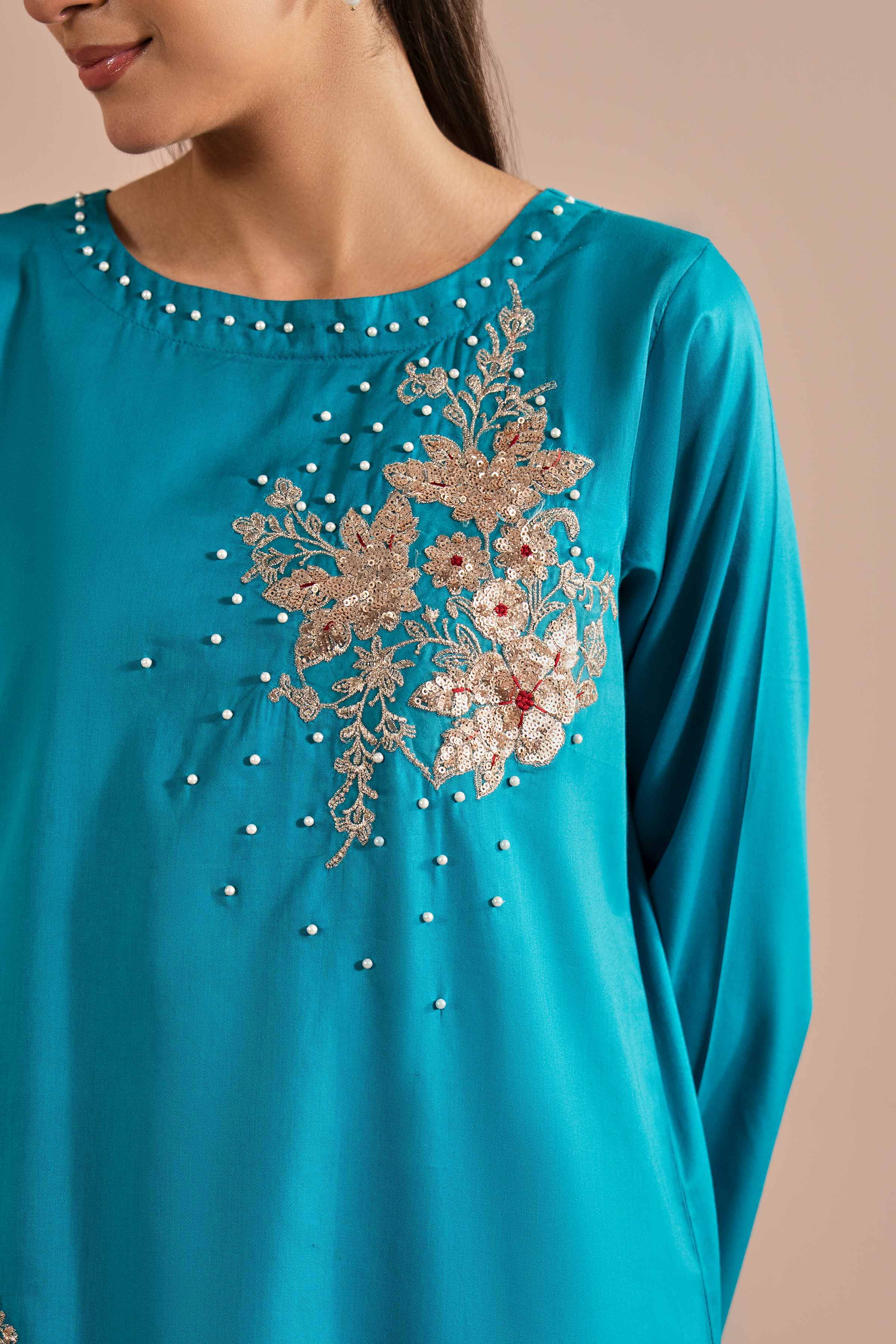 2 Piece - Embroidered Suit - PE26-246