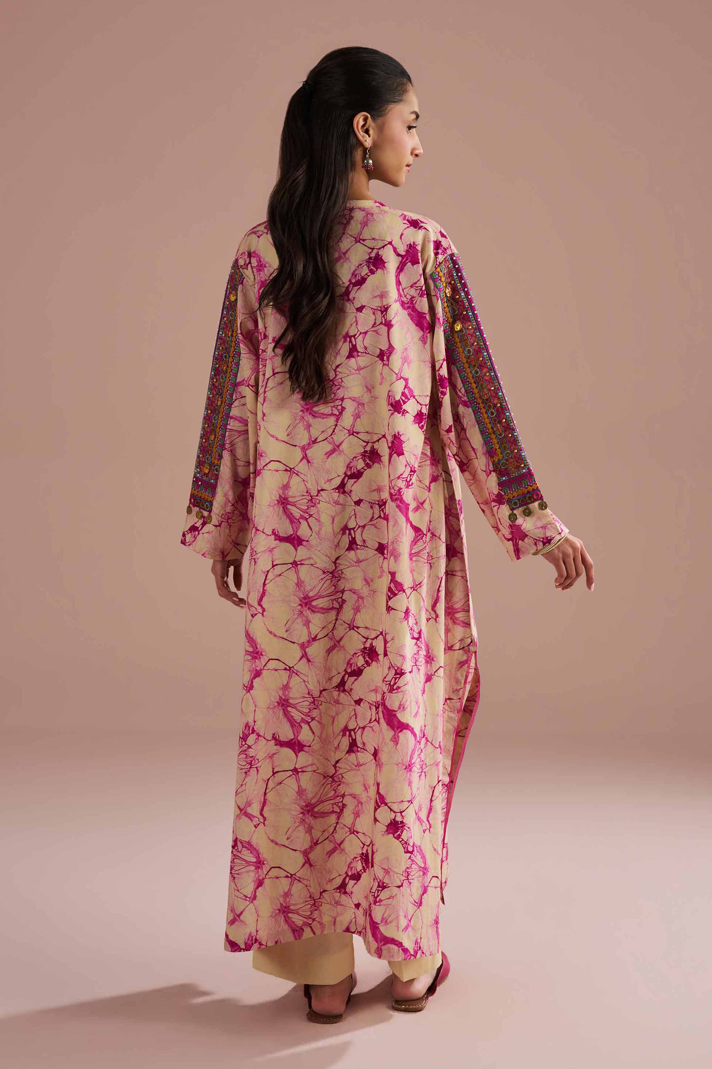 2 Piece - Printed Embroidered Suit - PE26-253