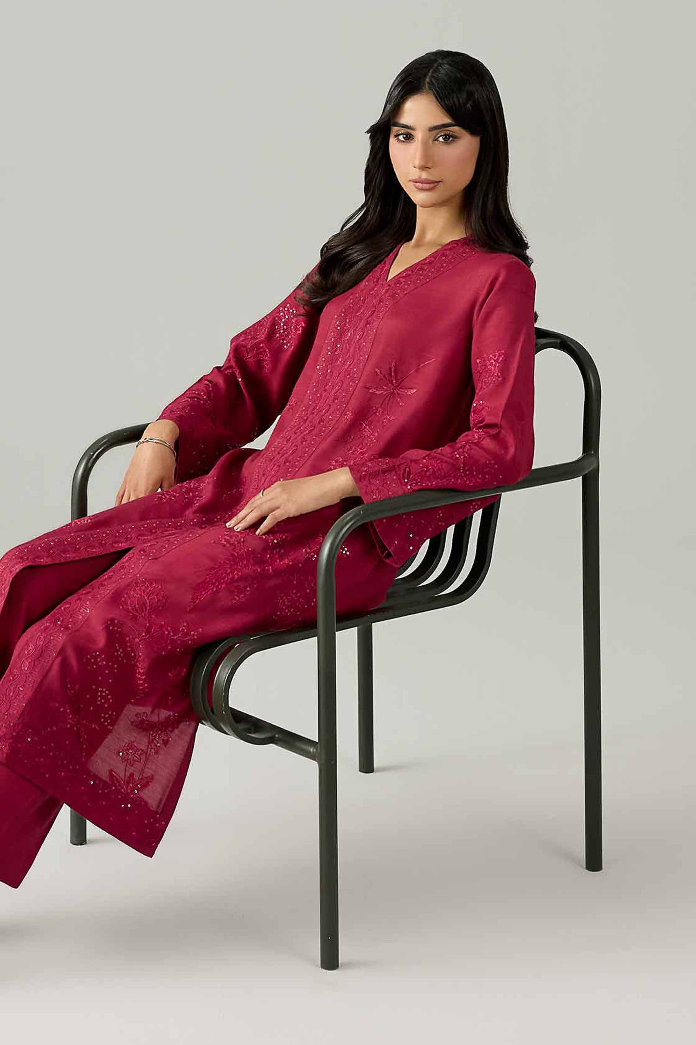 2 Piece - Embroidered Suit - PE26-255