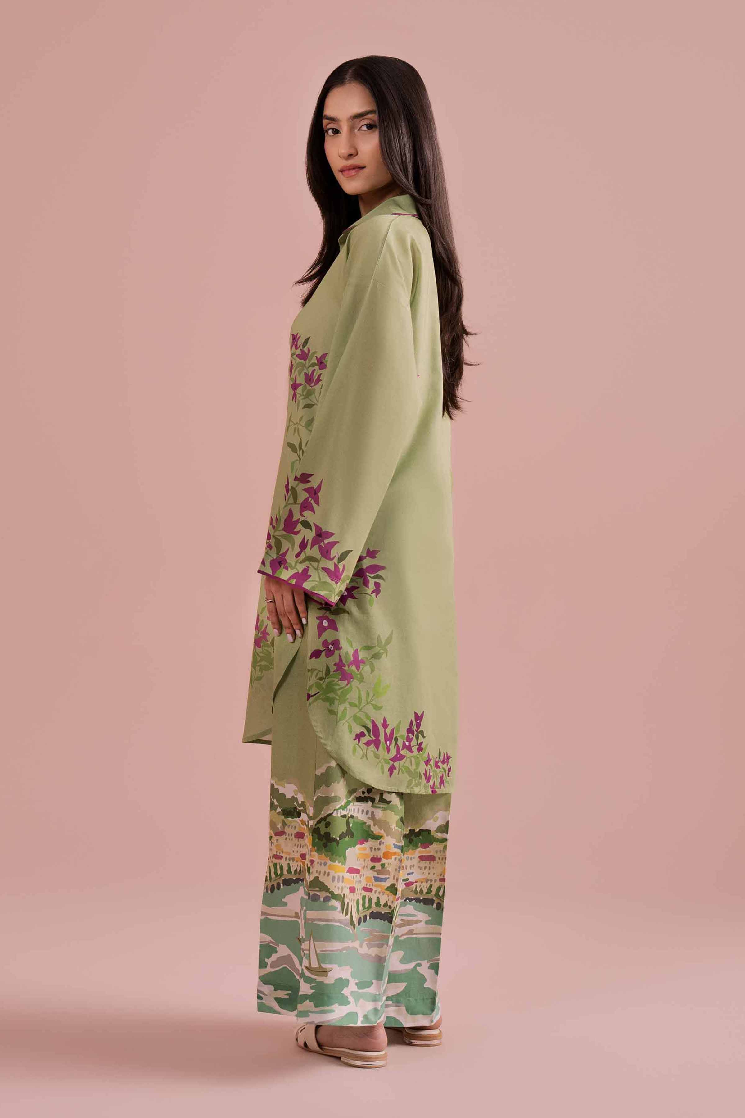 2 Piece - Printed Suit - PE26-265 Green Lawn 2PC Printed READY TO WEAR