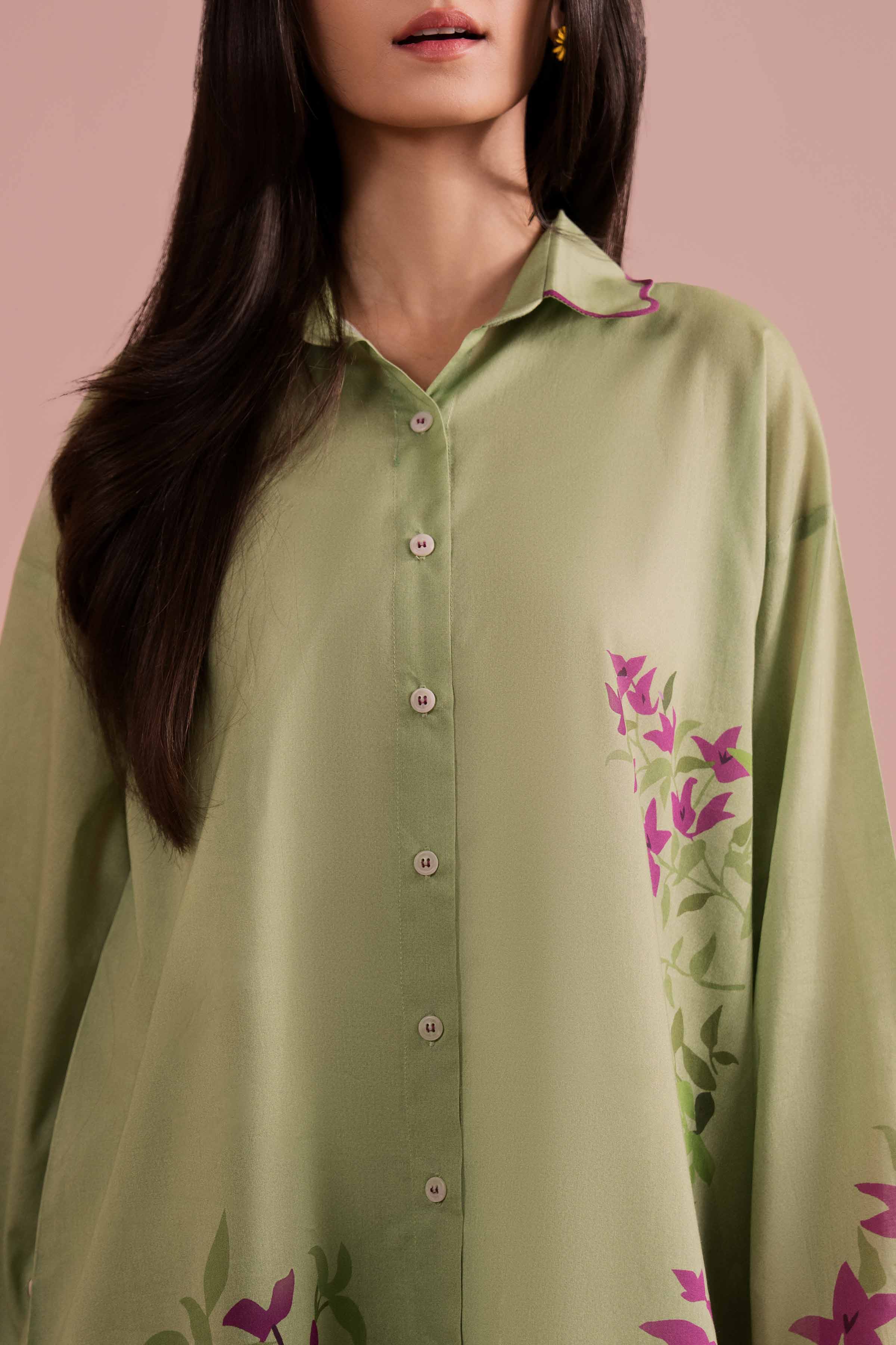 2 Piece - Printed Suit - PE26-265 Green Lawn 2PC Printed READY TO WEAR