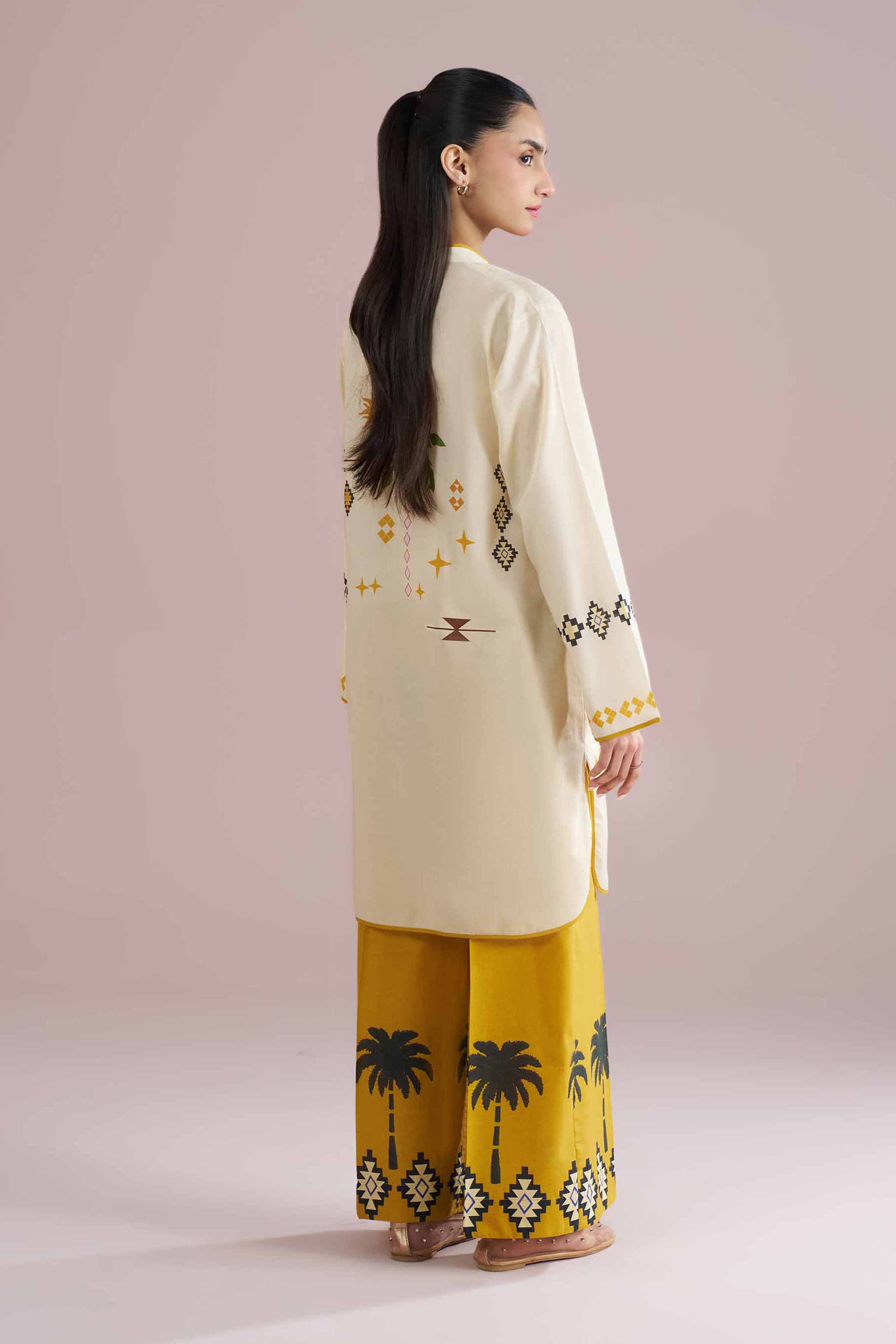 2 Piece - Printed Suit - PE26-269 Off White Lawn 2PC Printed READY TO WEAR