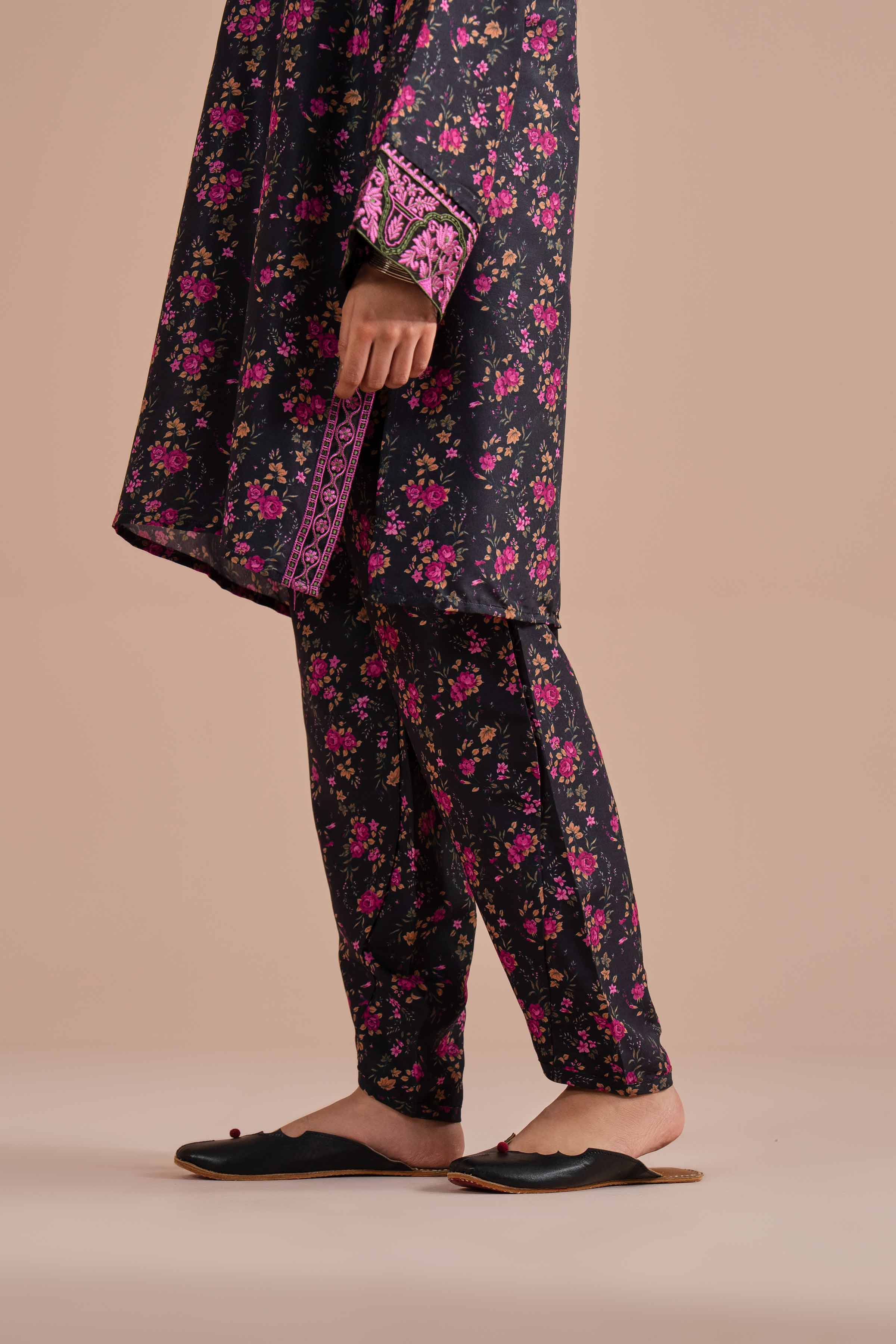 2 Piece - Printed Embroidered Suit - PE26-27