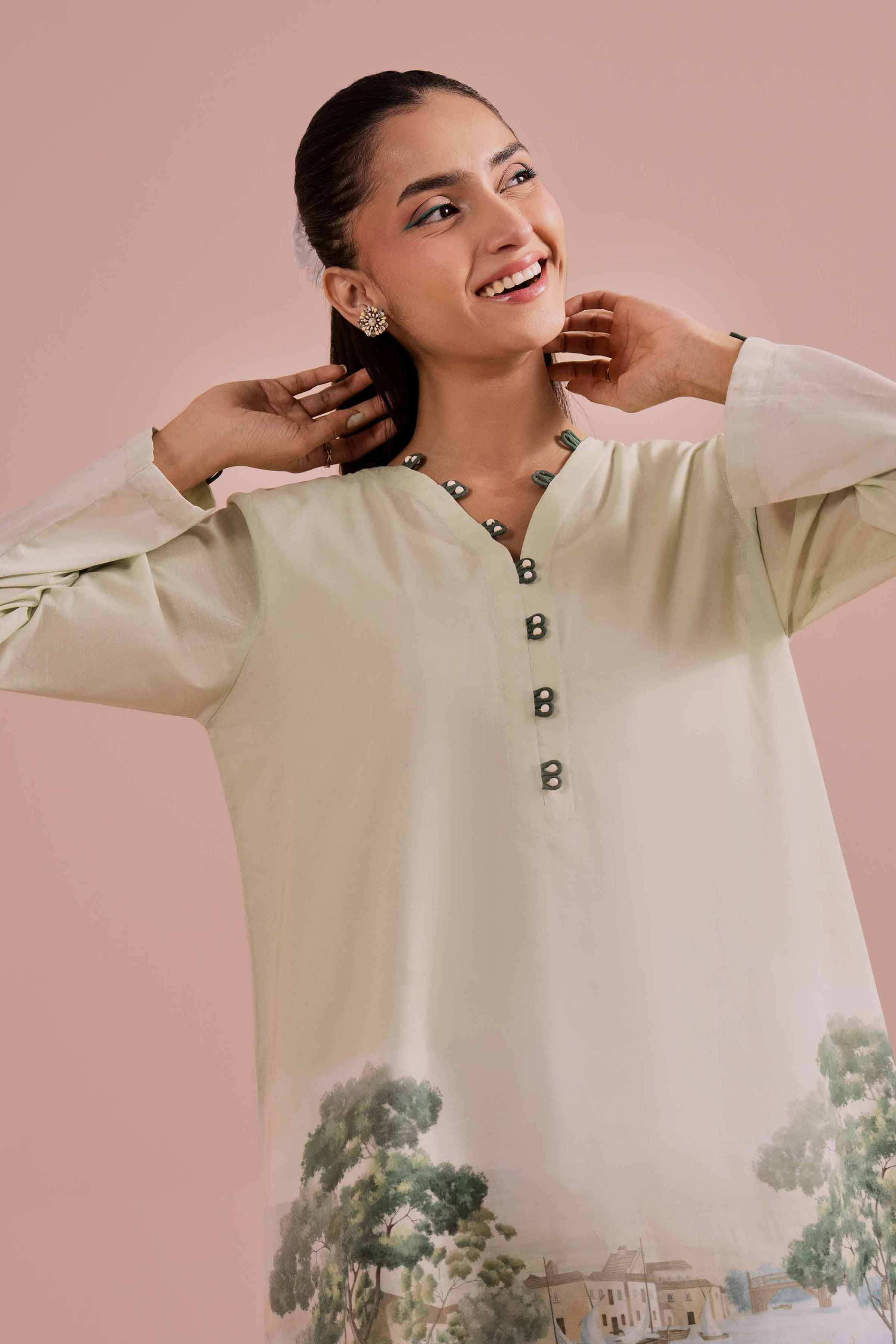 2 Piece - Printed Suit - PE26-273 Green Lawn 2PC Printed READY TO WEAR