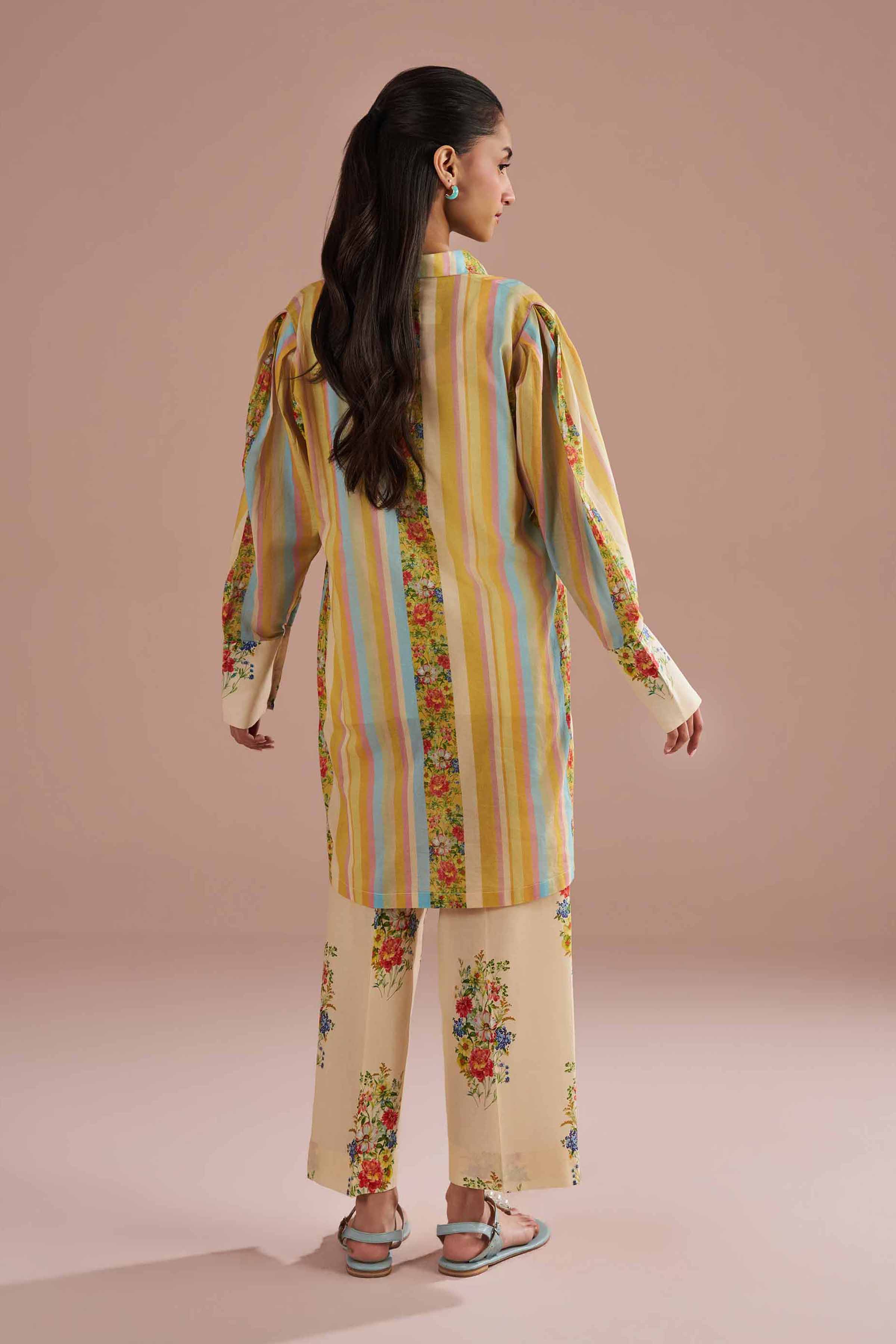 2 Piece - Printed Suit - PE26-275 Yellow Lawn 2PC Printed READY TO WEAR
