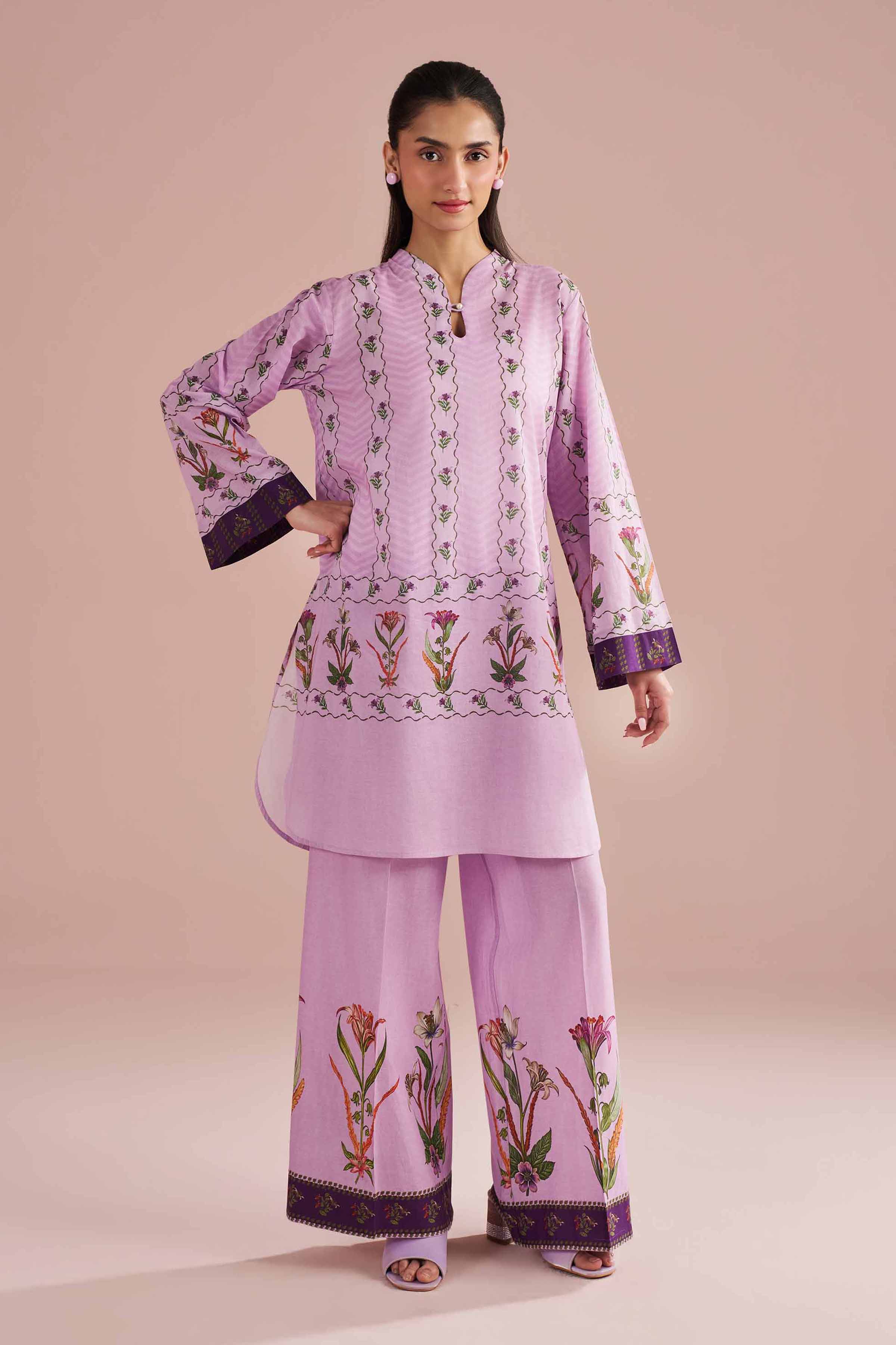 2 Piece - Printed Suit - PE26-280 Purple Lawn 2PC Printed READY TO WEAR