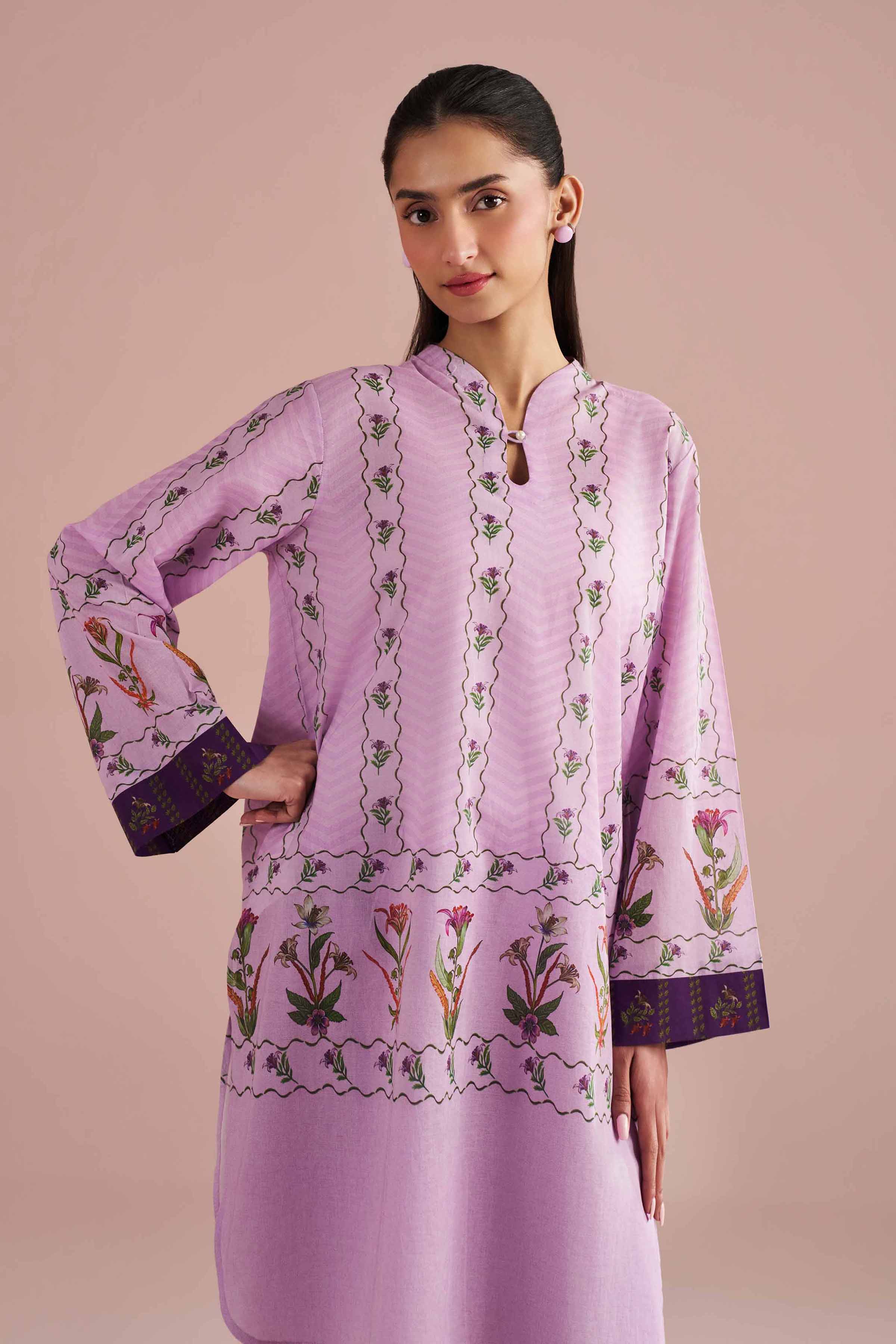 2 Piece - Printed Suit - PE26-280 Purple Lawn 2PC Printed READY TO WEAR