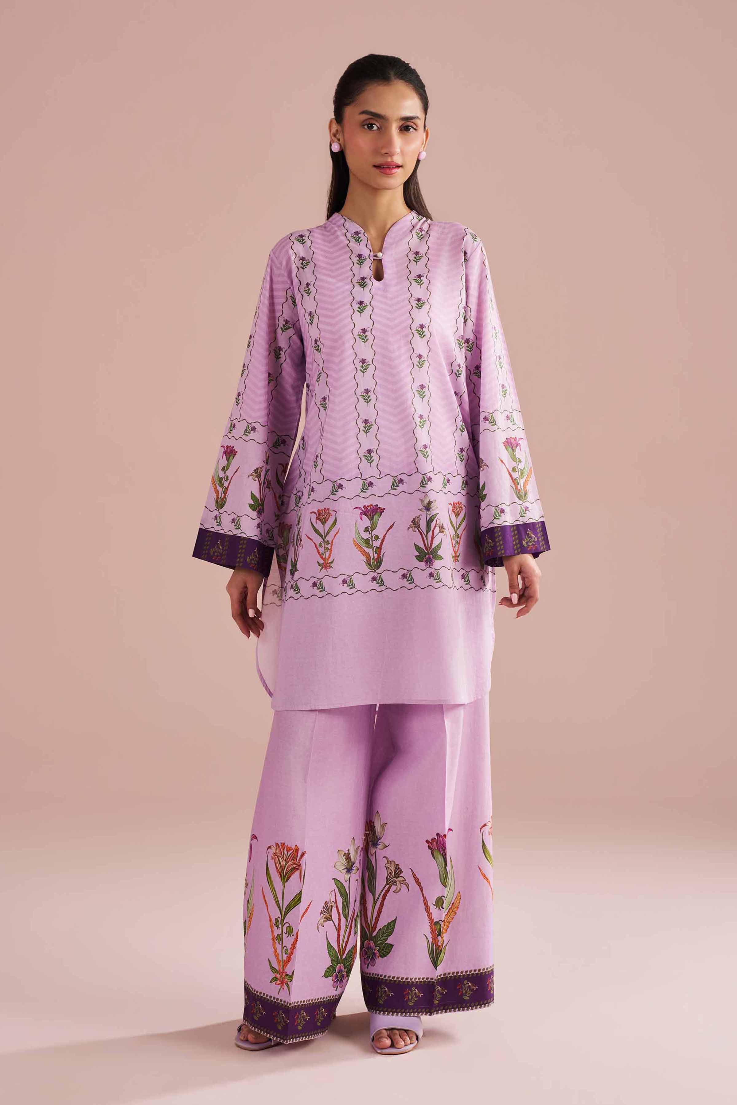 2 Piece - Printed Suit - PE26-280 Purple Lawn 2PC Printed READY TO WEAR
