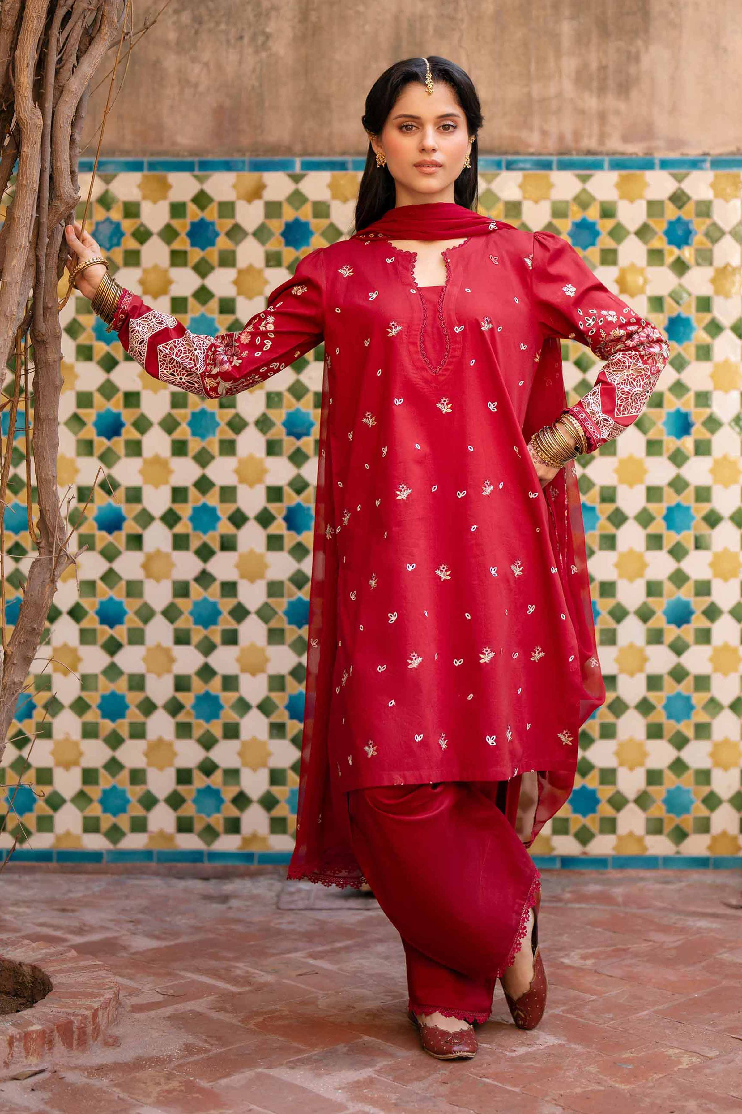 3 Piece - Embroidered Suit - PE26-293
