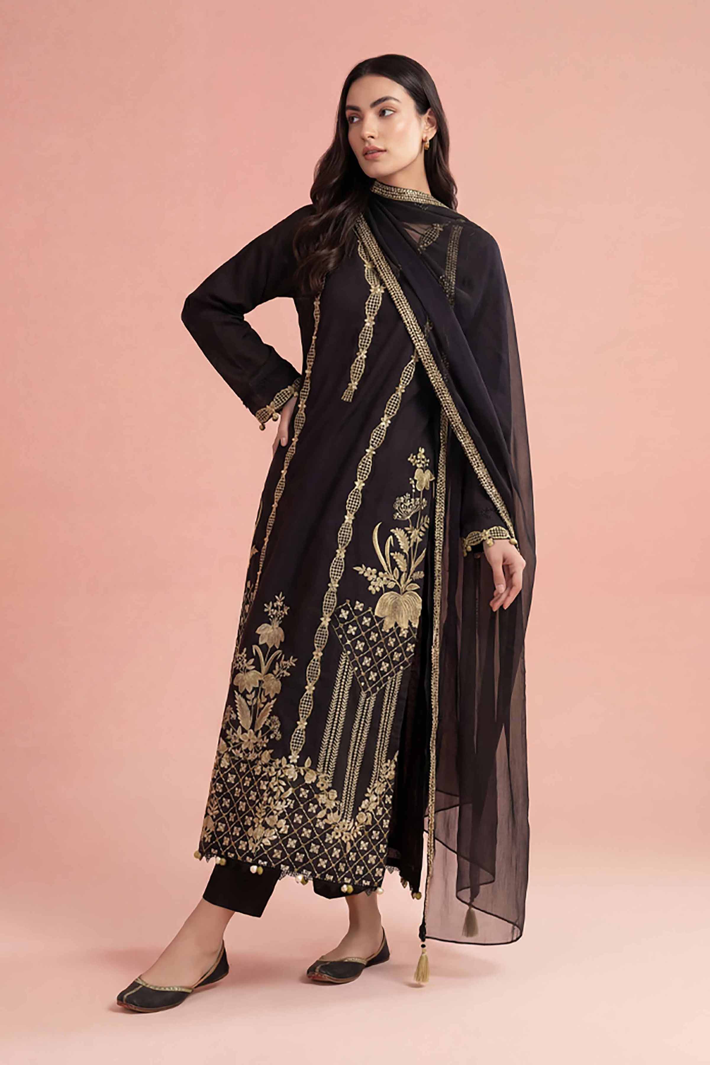 3 Piece - Embroidered Suit - PE26-294