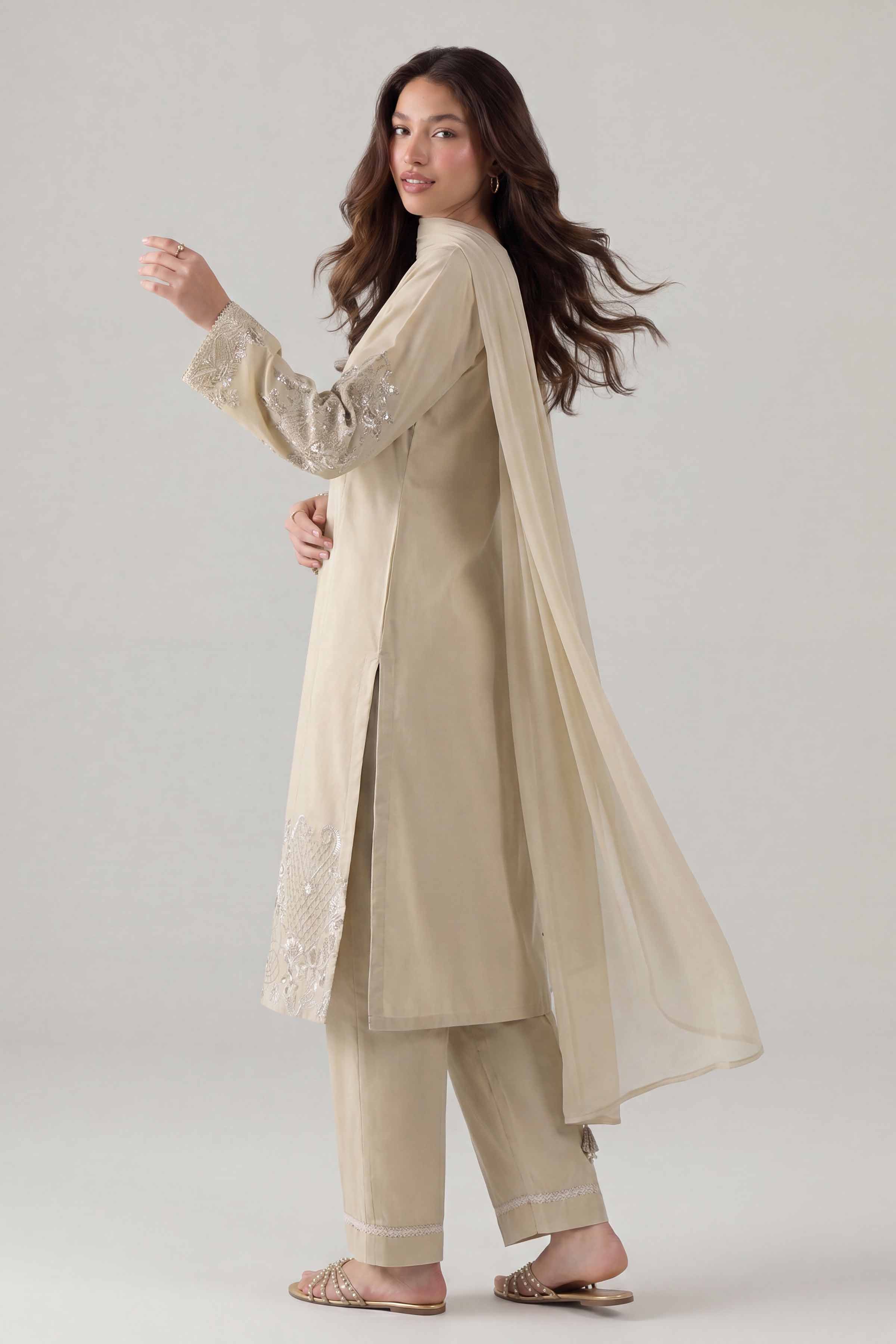 3 Piece - Embroidered Suit - PE26-302