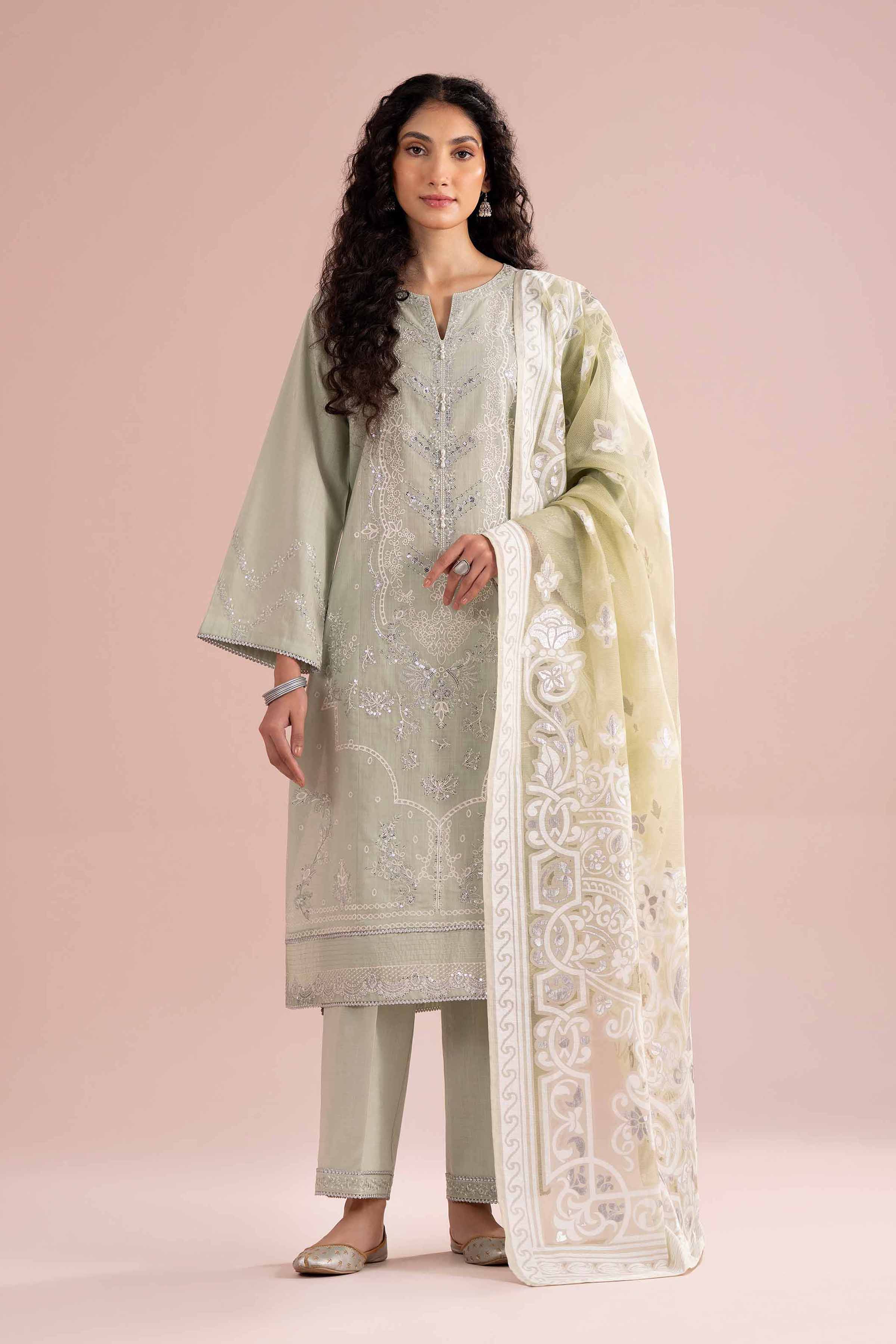 3 Piece - Embroidered Suit - PE26-316